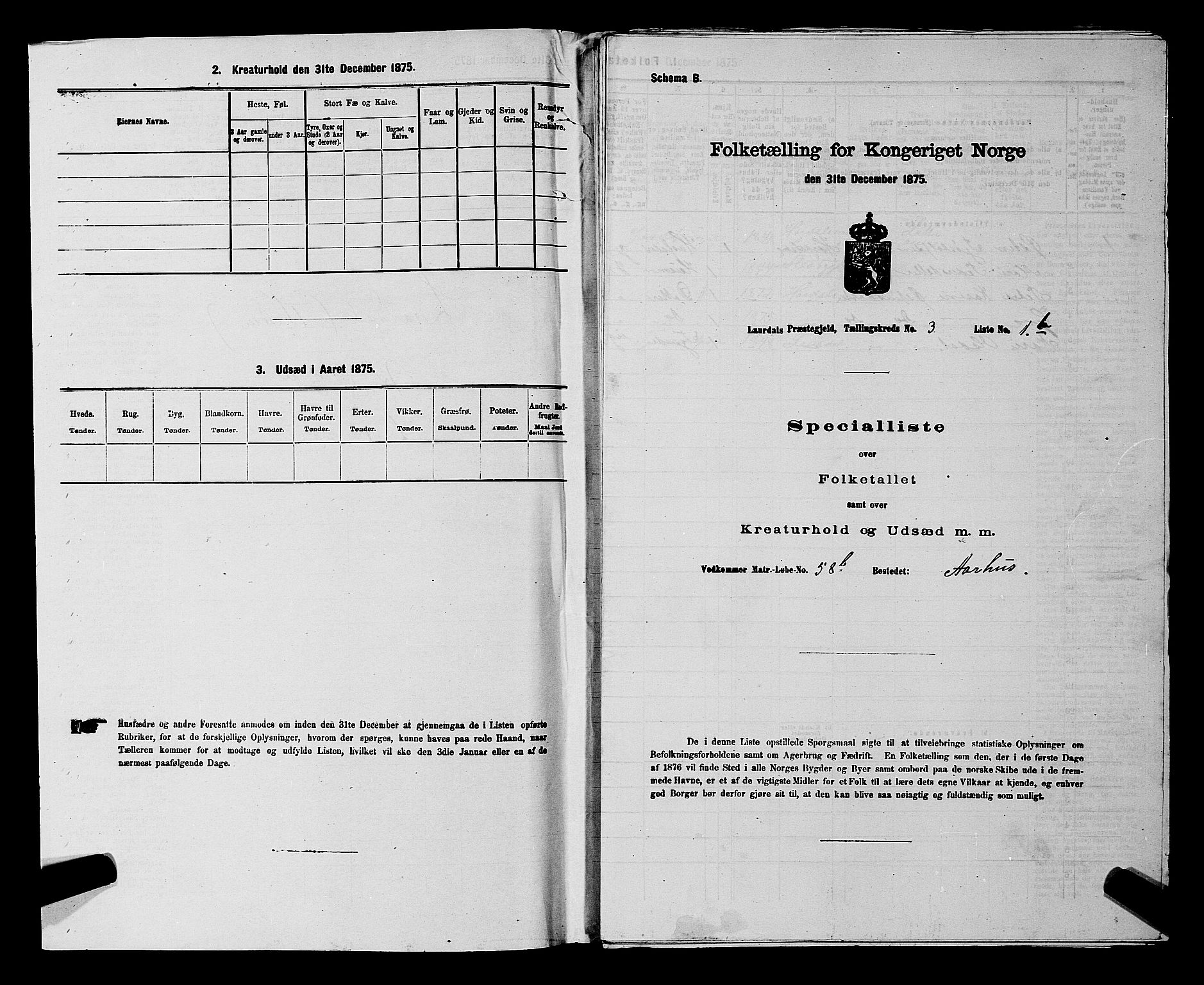 SAKO, 1875 census for 0833P Lårdal, 1875, p. 368