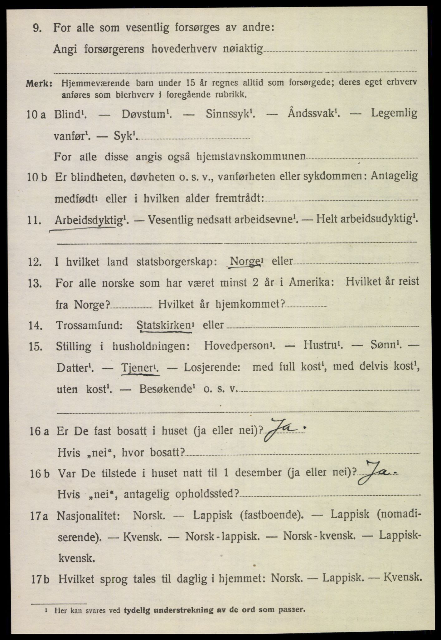 SAT, 1920 census for Beitstad, 1920, p. 2044