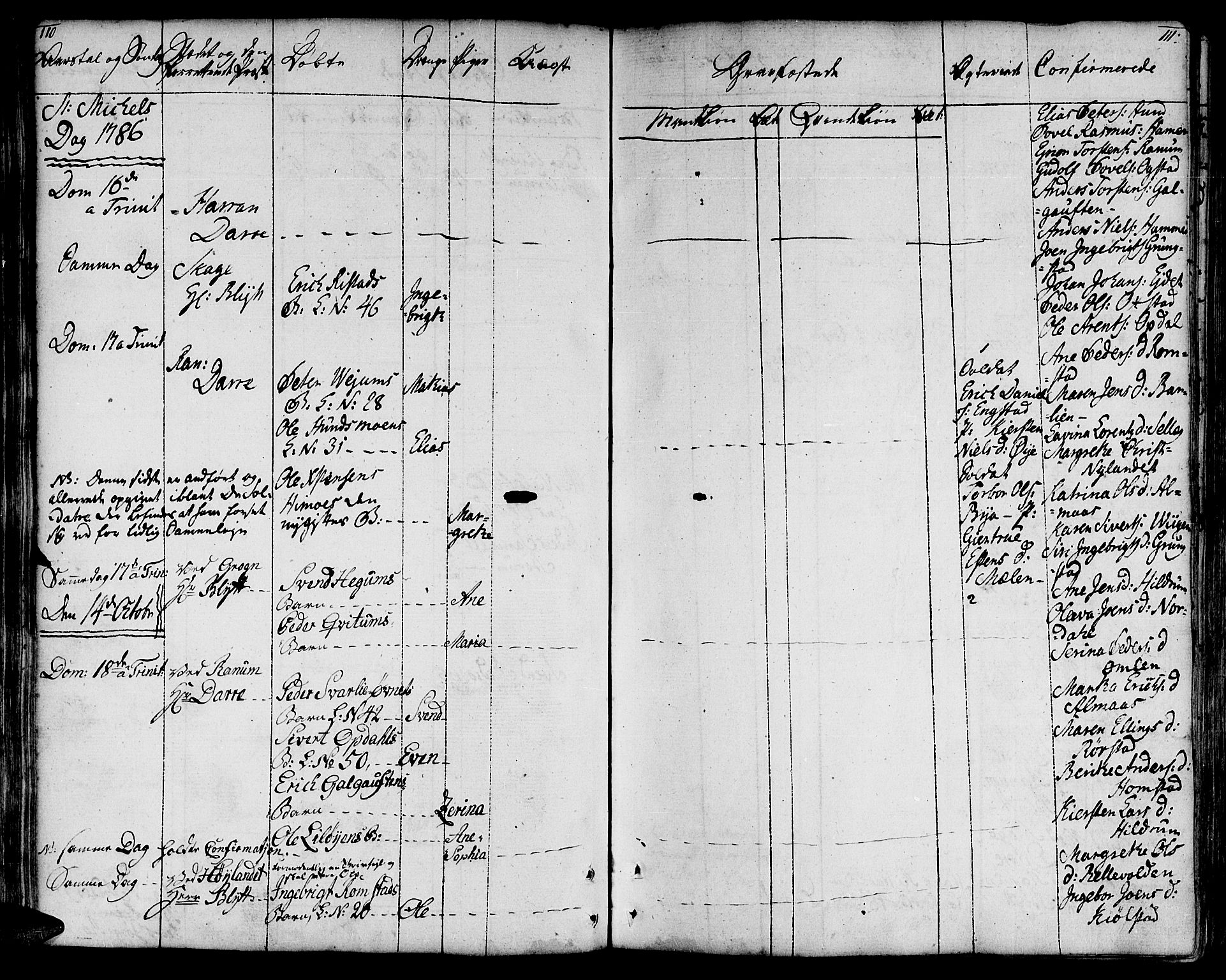 Ministerialprotokoller, klokkerbøker og fødselsregistre - Nord-Trøndelag, AV/SAT-A-1458/764/L0544: Parish register (official) no. 764A04, 1780-1798, p. 110-111