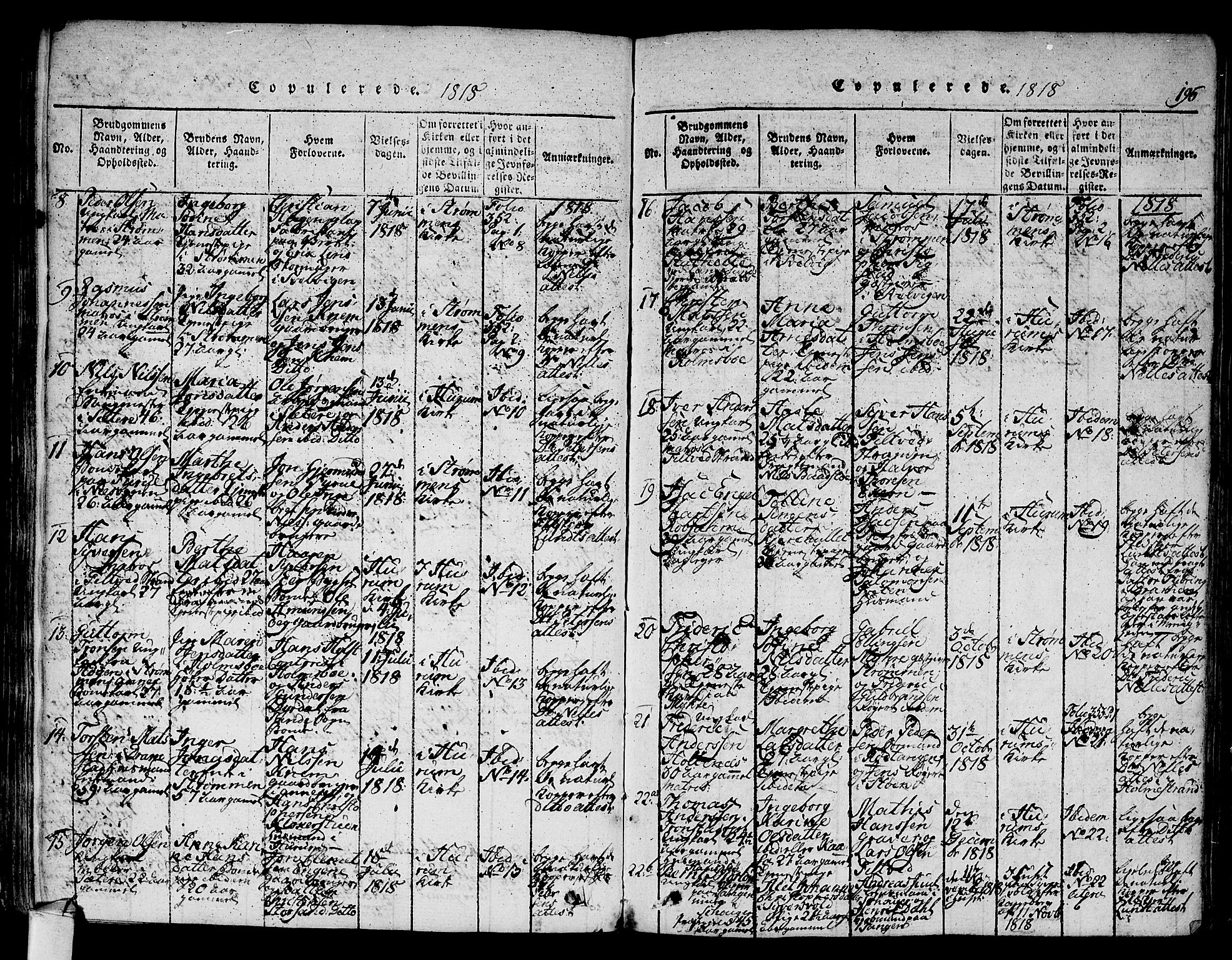 Hurum kirkebøker, AV/SAKO-A-229/F/Fa/L0009: Parish register (official) no. 9, 1816-1826, p. 196