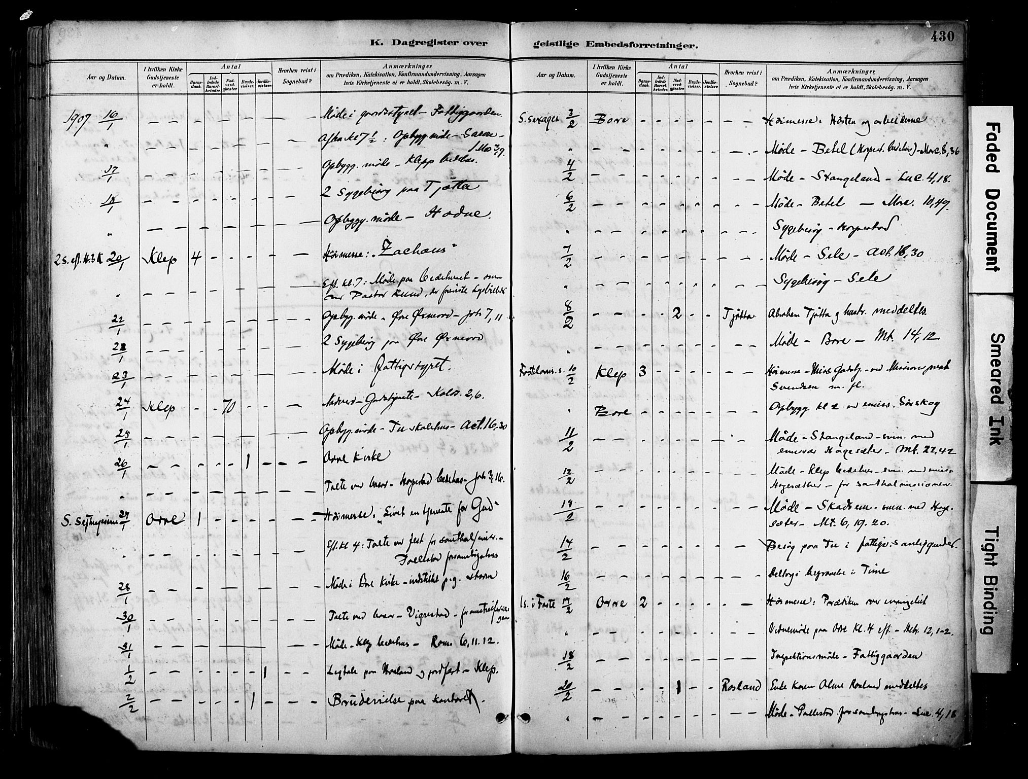 Klepp sokneprestkontor, AV/SAST-A-101803/001/3/30BA/L0009: Parish register (official) no. A 7, 1886-1915, p. 431