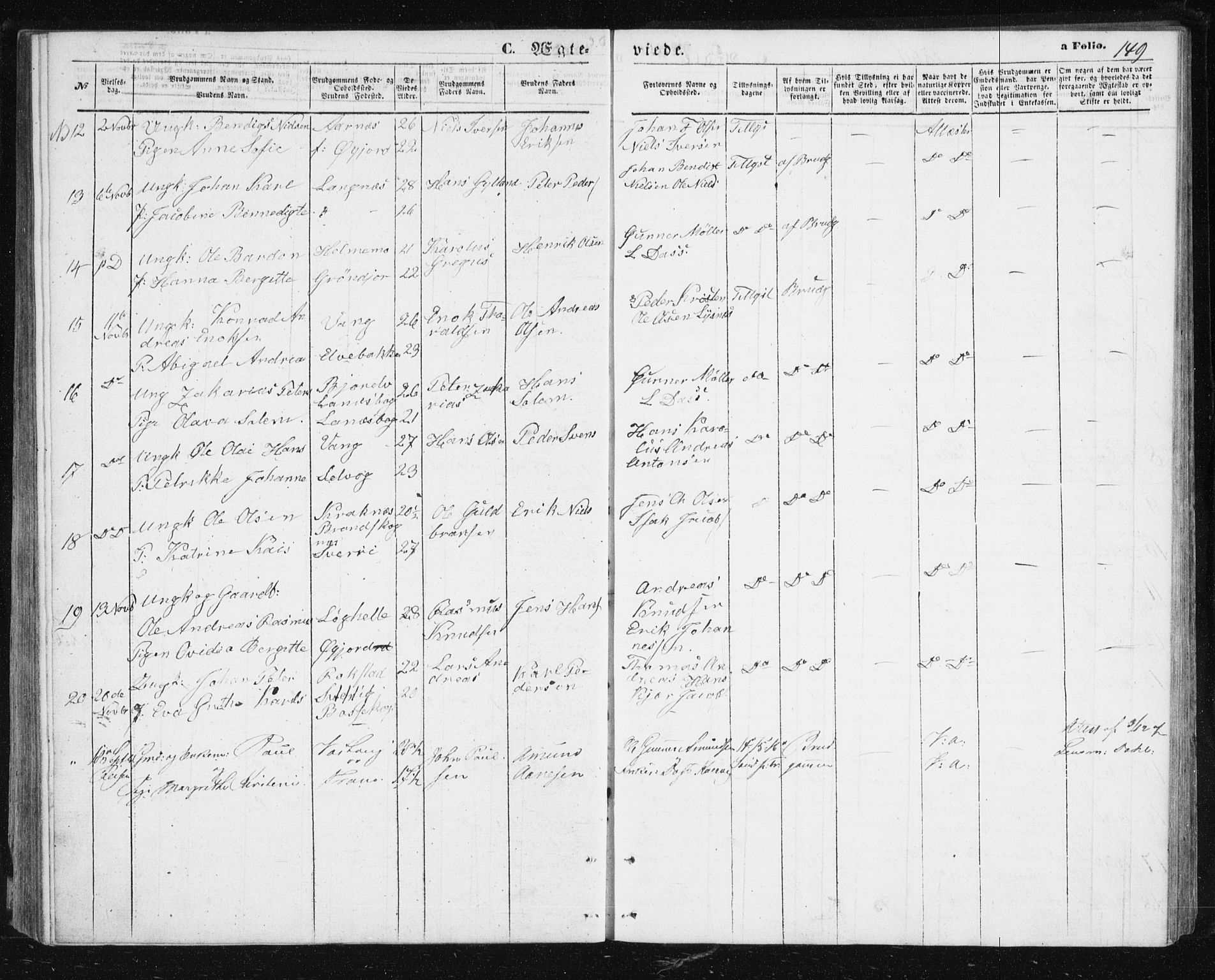 Lenvik sokneprestembete, SATØ/S-1310/H/Ha/Hab/L0004klokker: Parish register (copy) no. 4, 1859-1869, p. 149