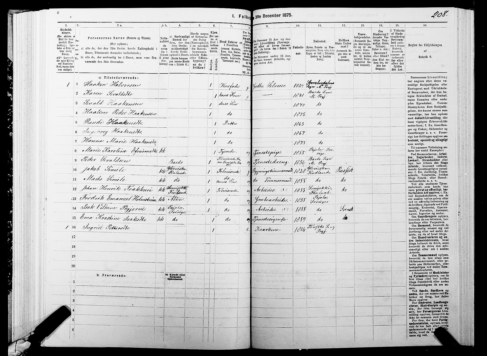 SATØ, 1875 census for 1924P Målselv, 1875, p. 4208