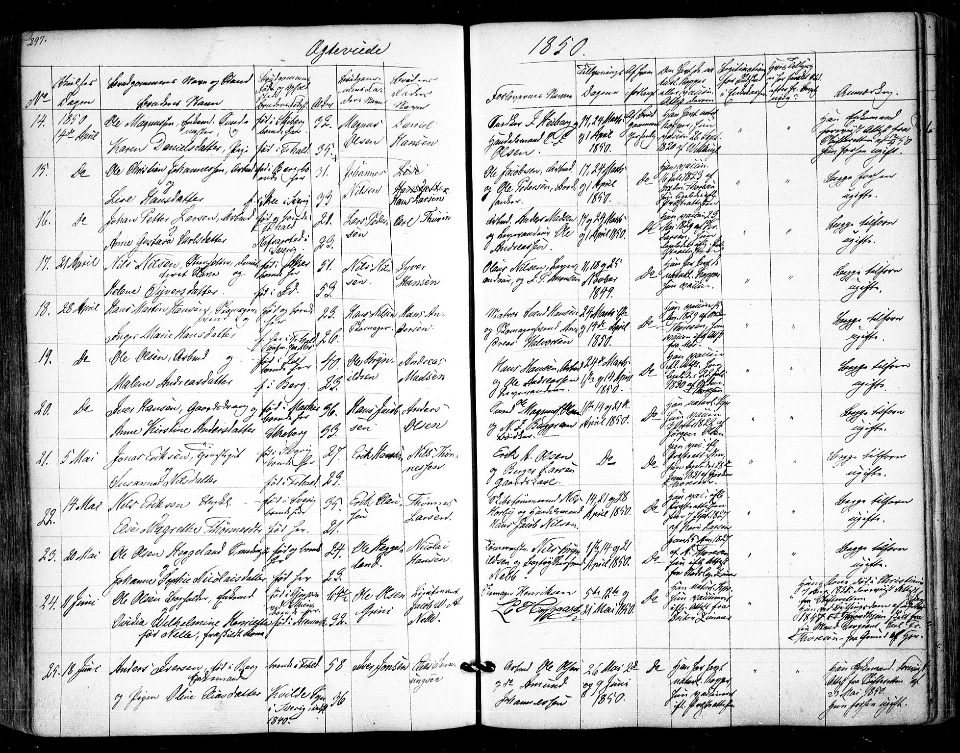 Halden prestekontor Kirkebøker, SAO/A-10909/F/Fa/L0006: Parish register (official) no. I 6, 1845-1856, p. 297