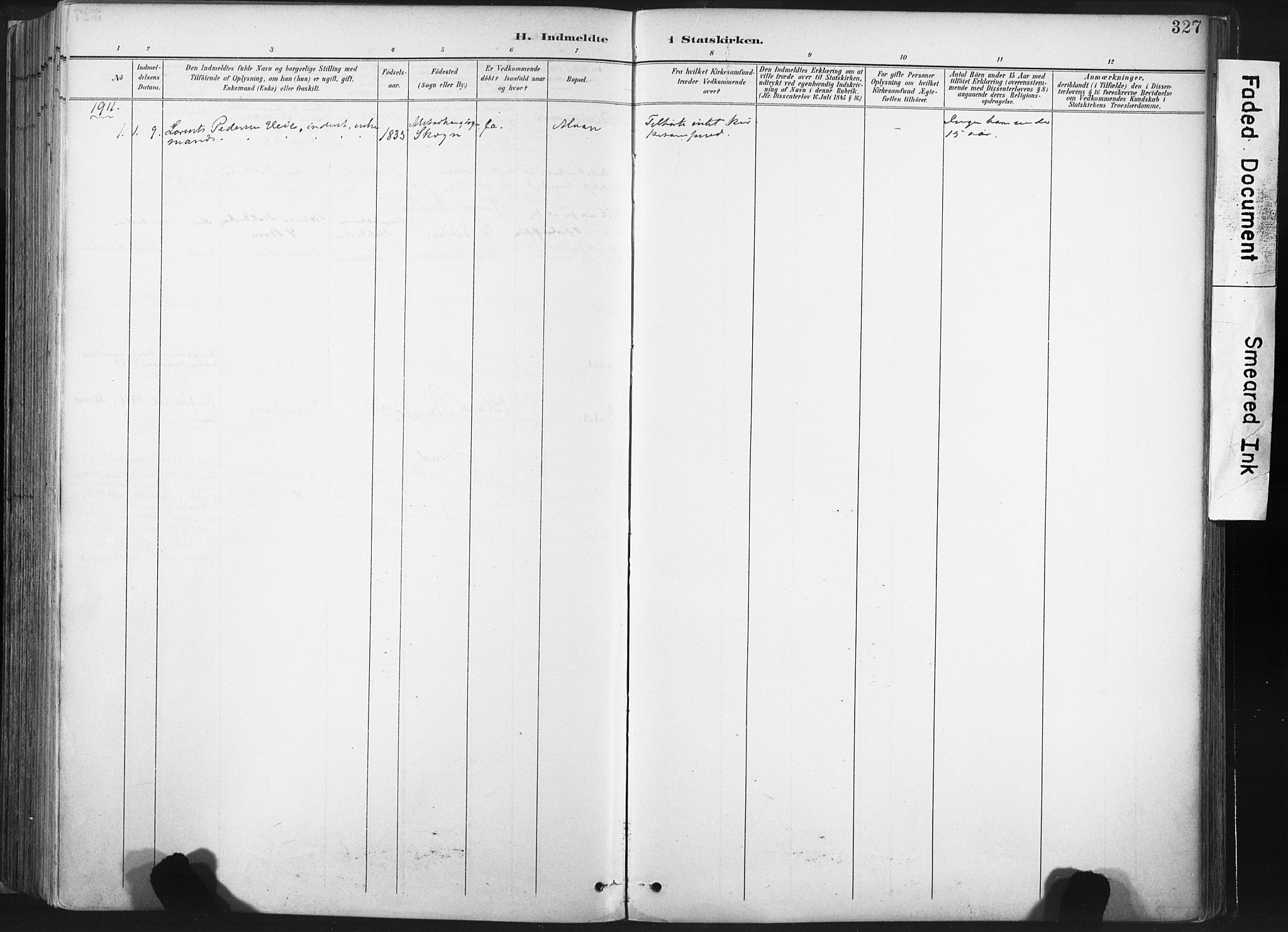 Ministerialprotokoller, klokkerbøker og fødselsregistre - Nord-Trøndelag, SAT/A-1458/717/L0162: Parish register (official) no. 717A12, 1898-1923, p. 327