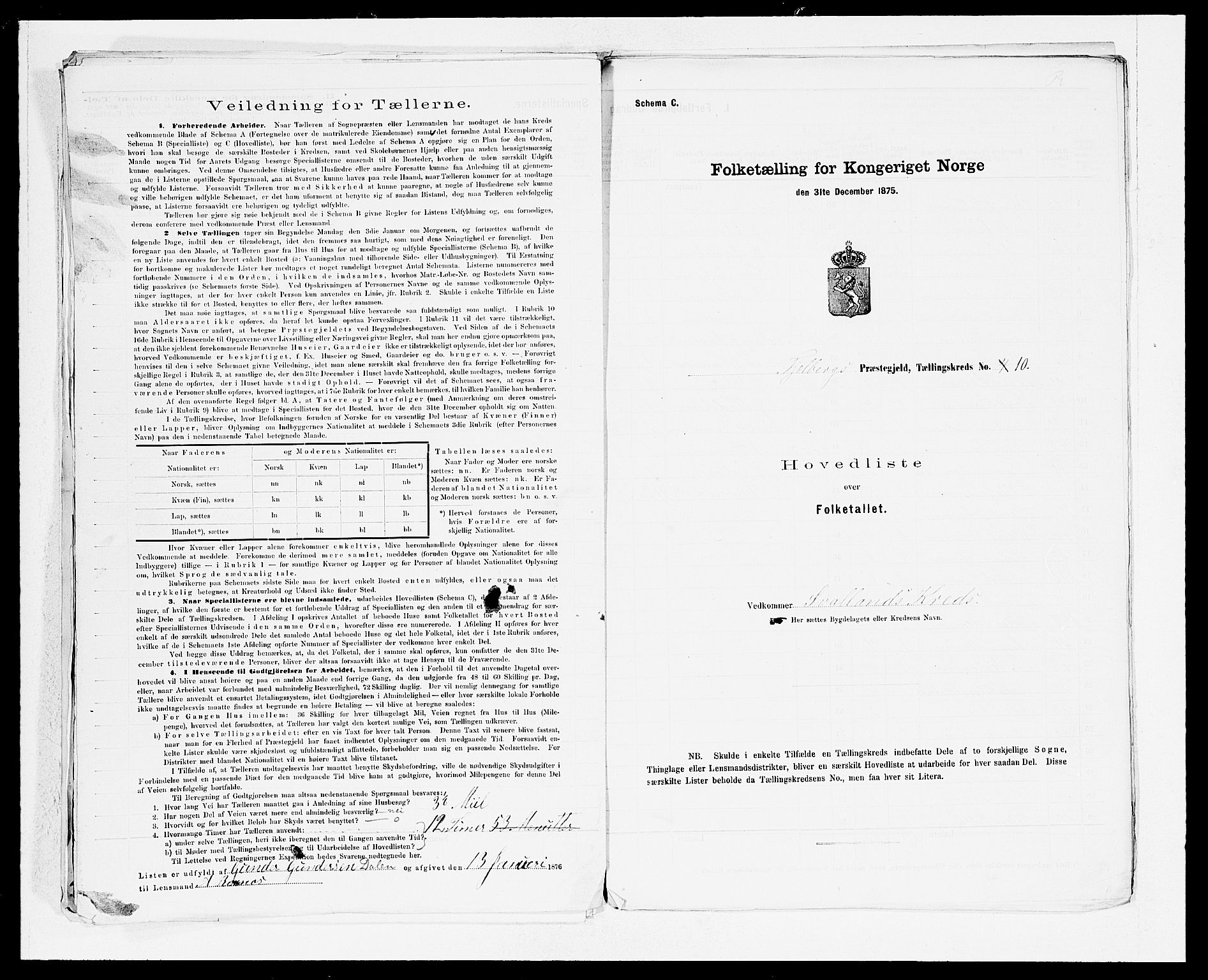 SAB, 1875 census for 1213P Fjelberg, 1875, p. 20