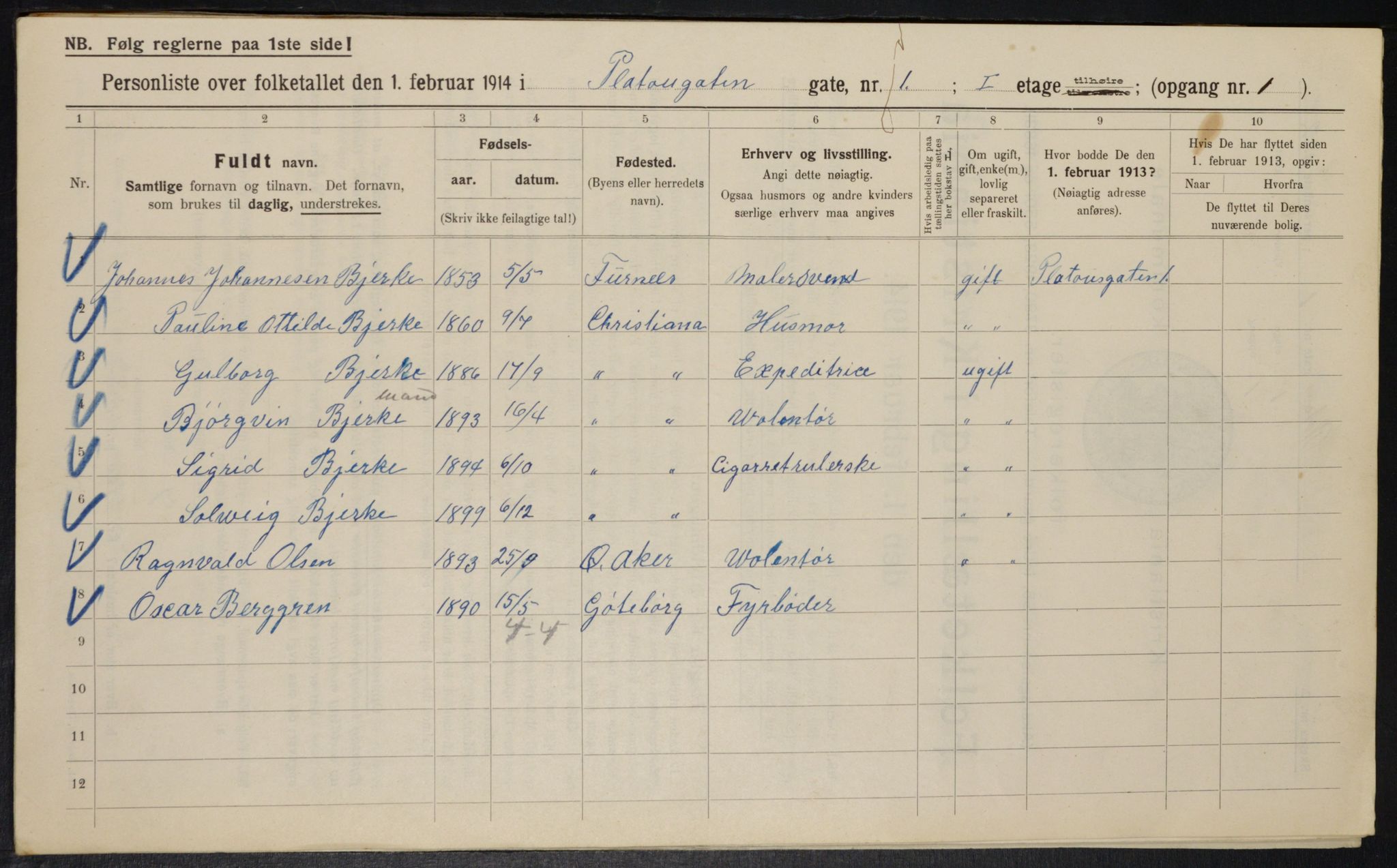 OBA, Municipal Census 1914 for Kristiania, 1914, p. 80269