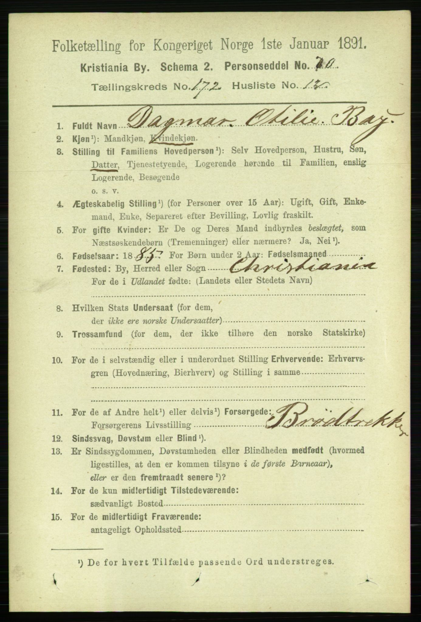 RA, 1891 census for 0301 Kristiania, 1891, p. 102255