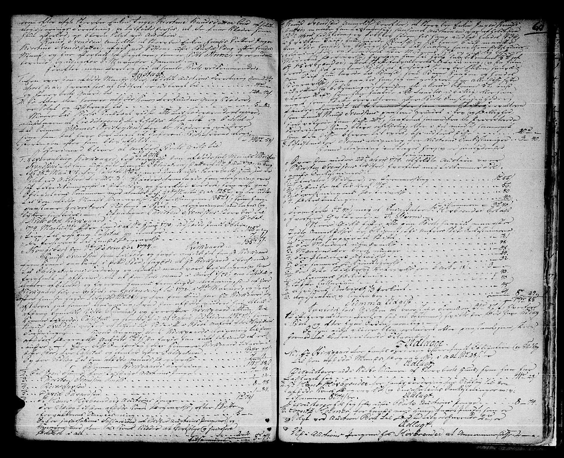 Kongsberg byfogd, SAKO/A-84/H/Hb/L0012: Skifteprotokoll, 1789-1794, p. 611b-612a