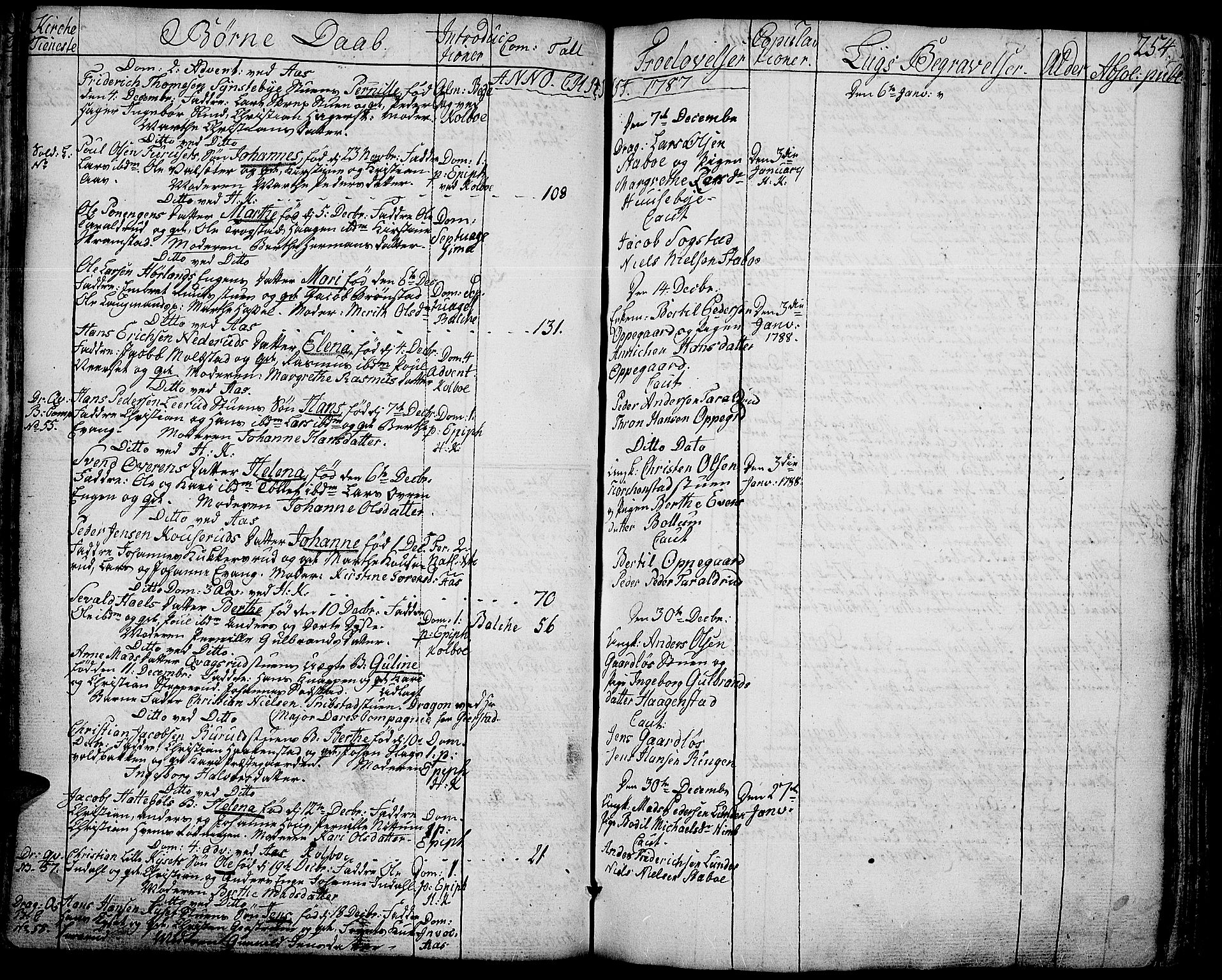 Toten prestekontor, SAH/PREST-102/H/Ha/Haa/L0006: Parish register (official) no. 6, 1773-1793, p. 254