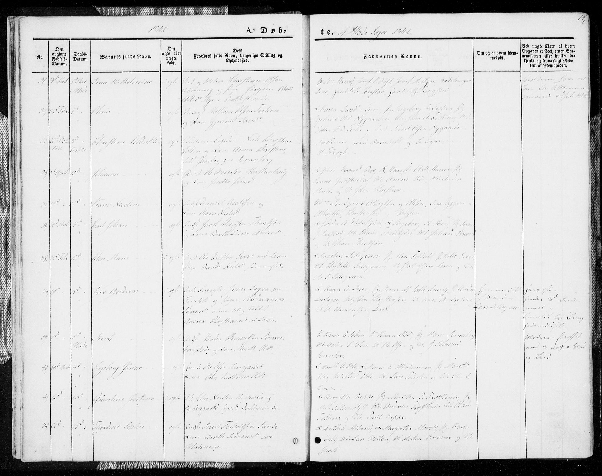 Ministerialprotokoller, klokkerbøker og fødselsregistre - Sør-Trøndelag, SAT/A-1456/606/L0290: Parish register (official) no. 606A05, 1841-1847, p. 15