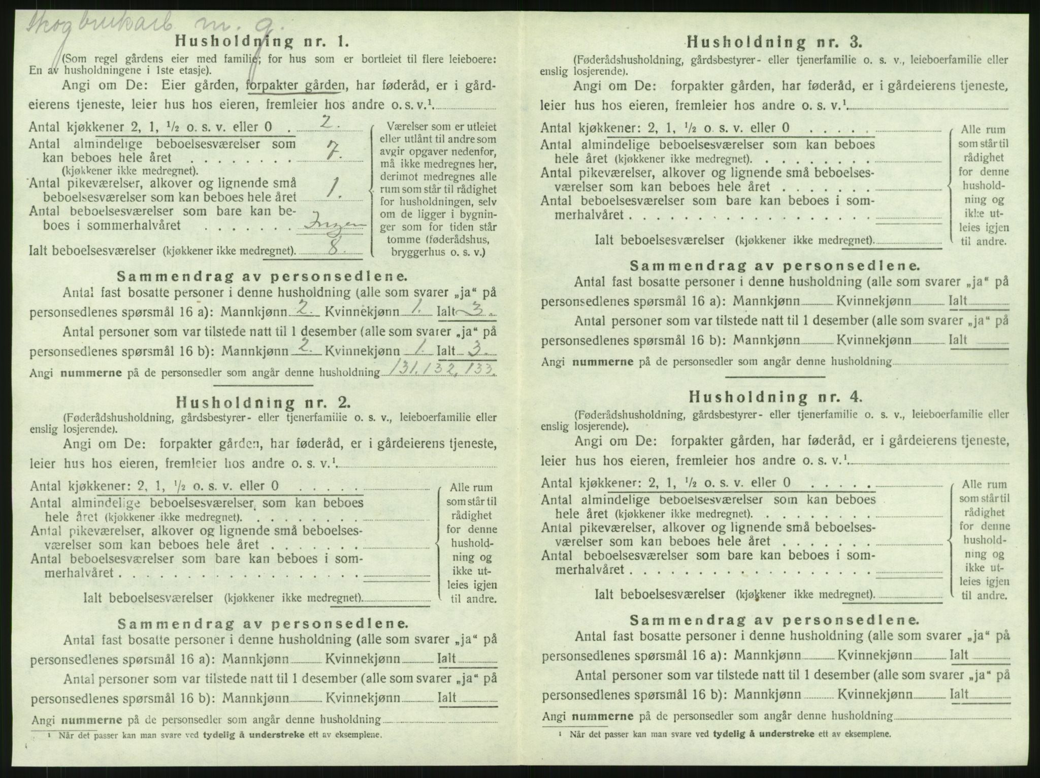 SAT, 1920 census for Foldereid, 1920, p. 353