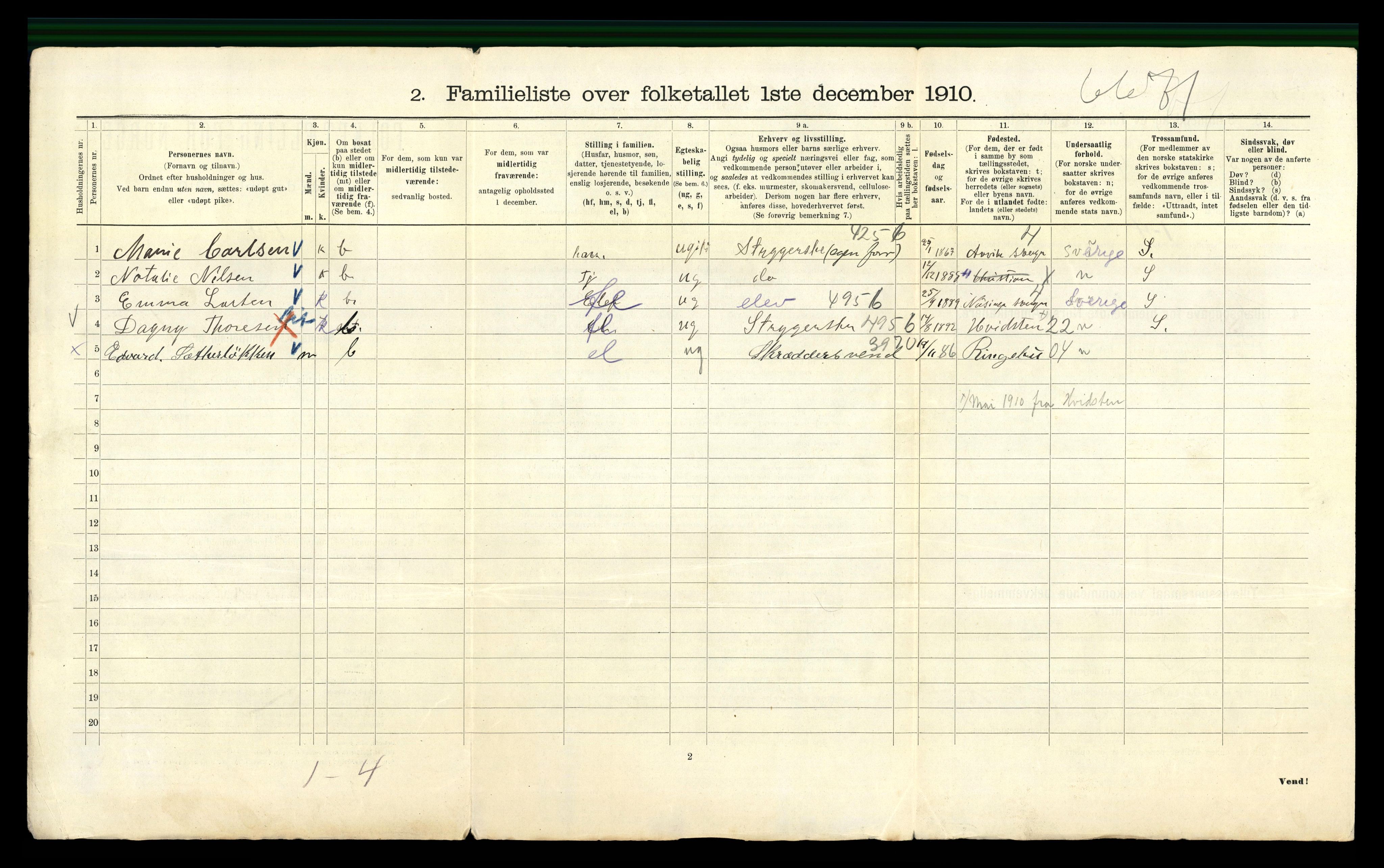 RA, 1910 census for Kristiania, 1910, p. 14730