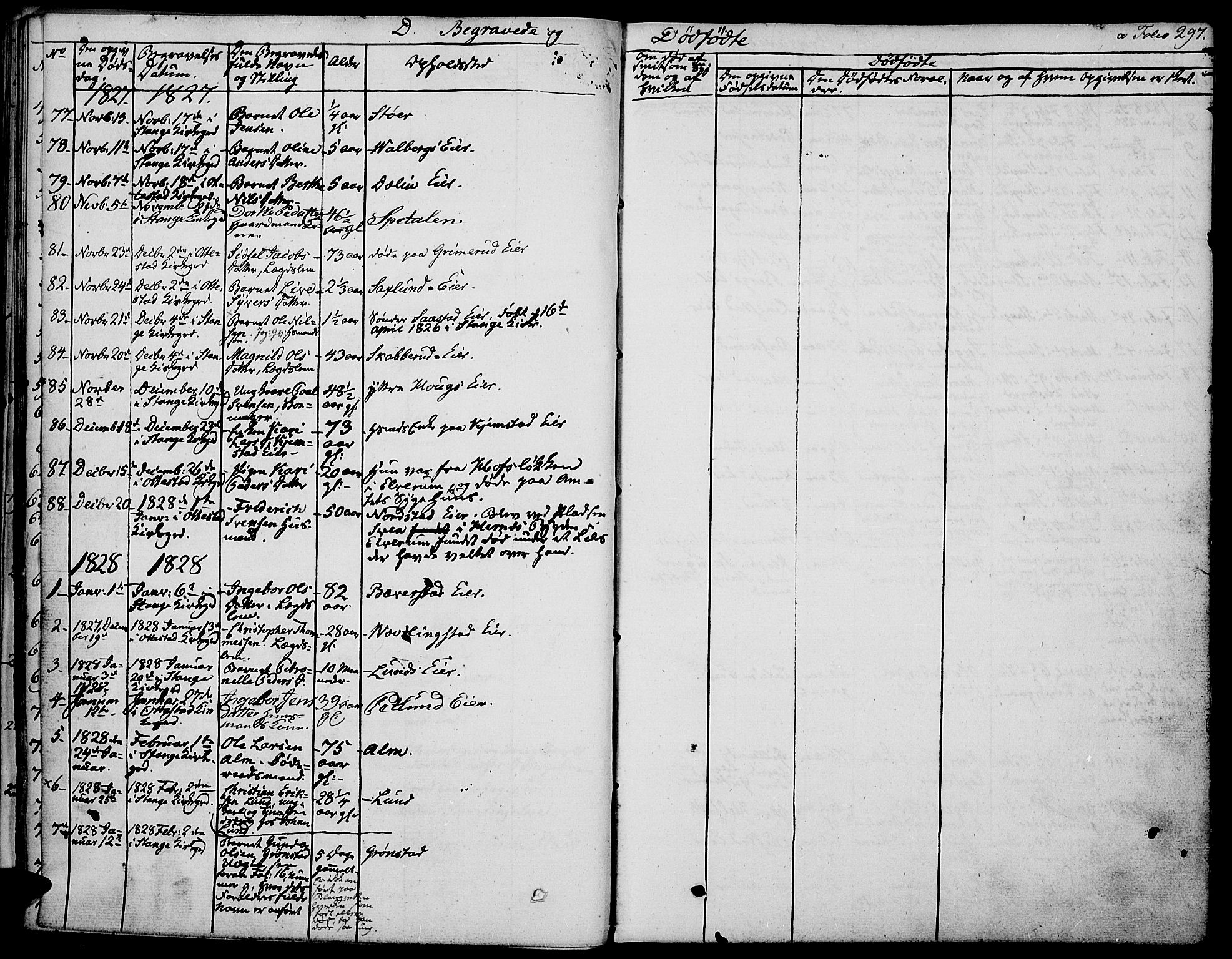 Stange prestekontor, AV/SAH-PREST-002/K/L0009: Parish register (official) no. 9, 1826-1835, p. 297