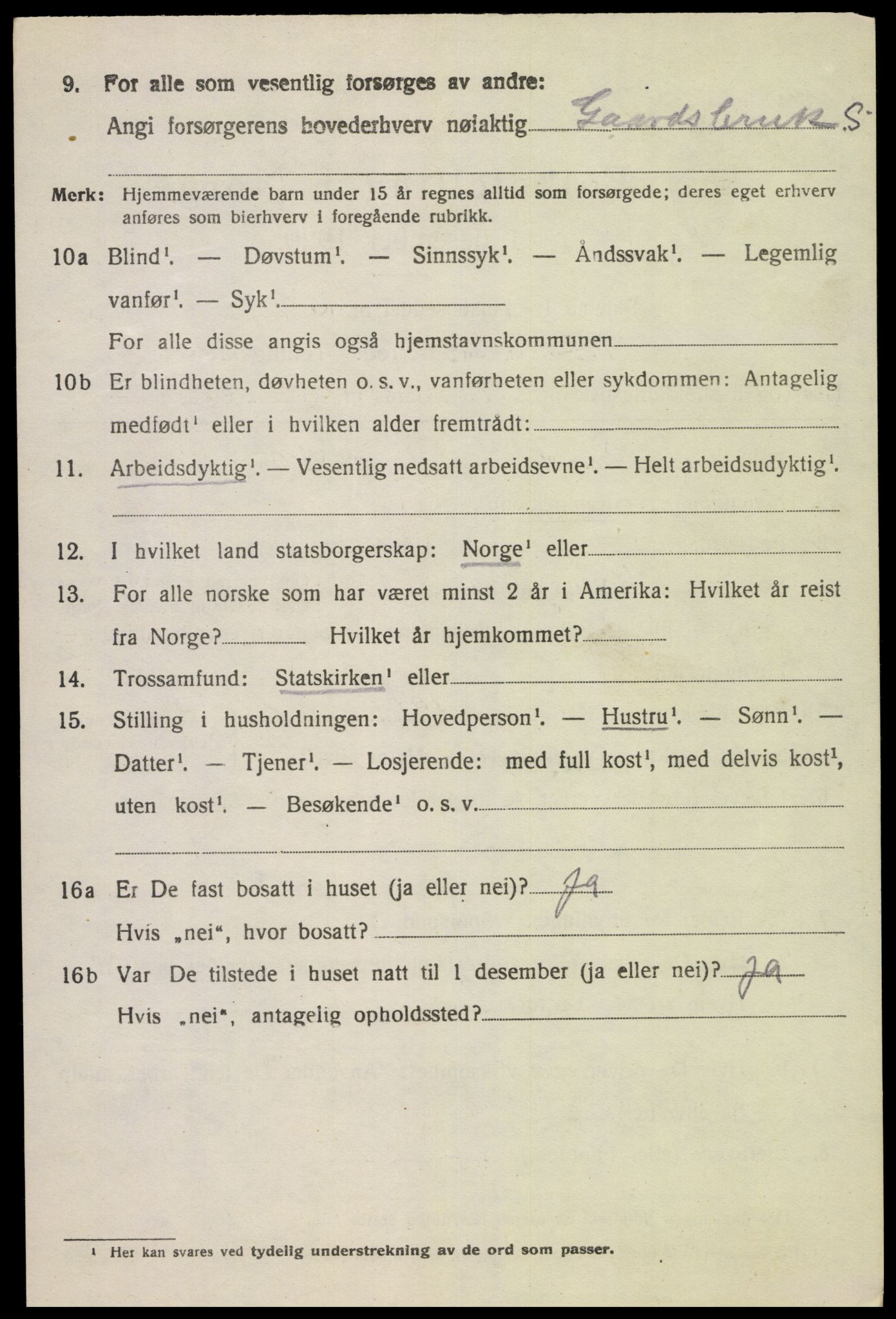 SAK, 1920 census for Kvinesdal, 1920, p. 2106