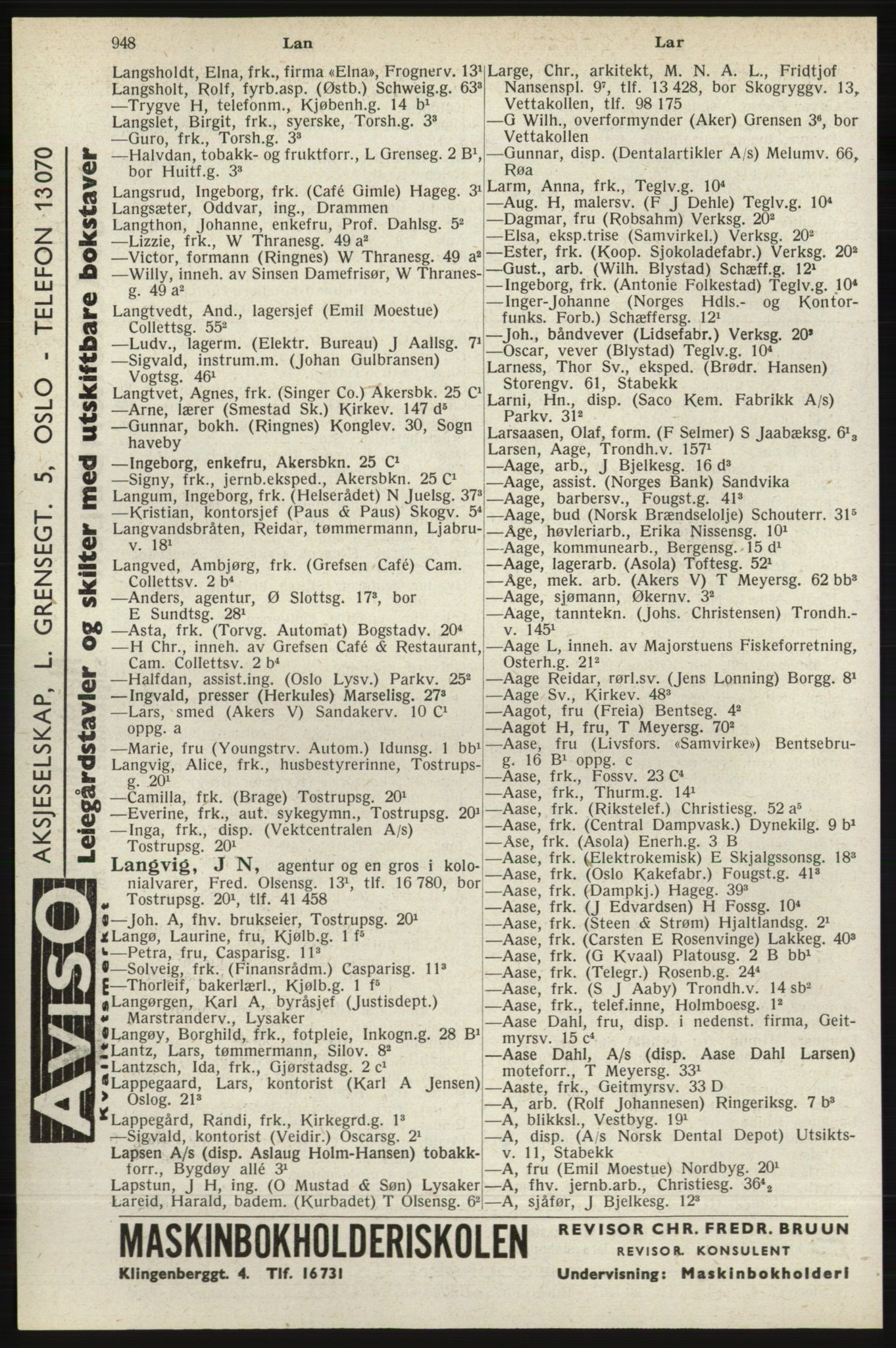 Kristiania/Oslo adressebok, PUBL/-, 1940, p. 966