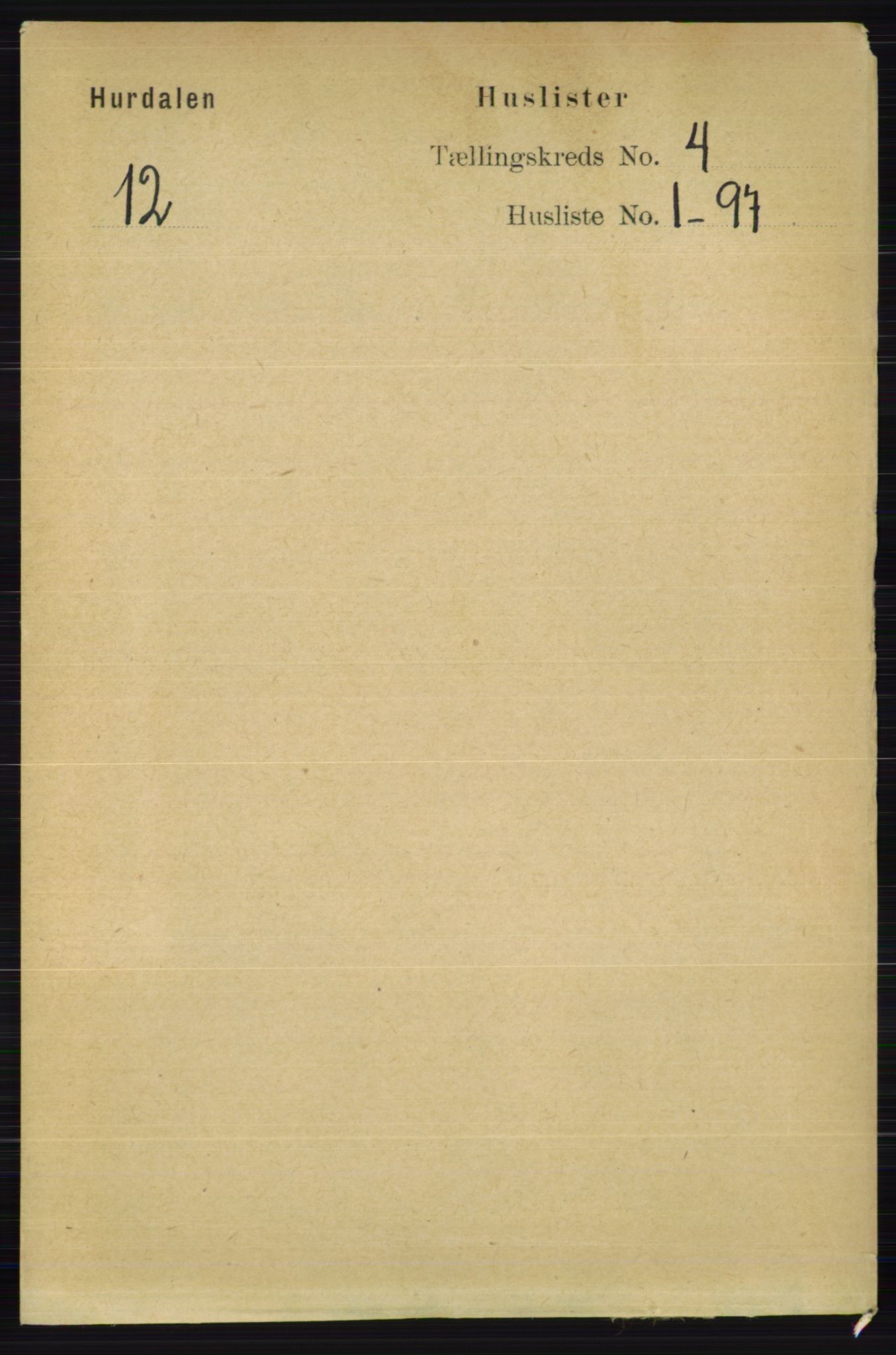 RA, 1891 census for 0239 Hurdal, 1891, p. 1322
