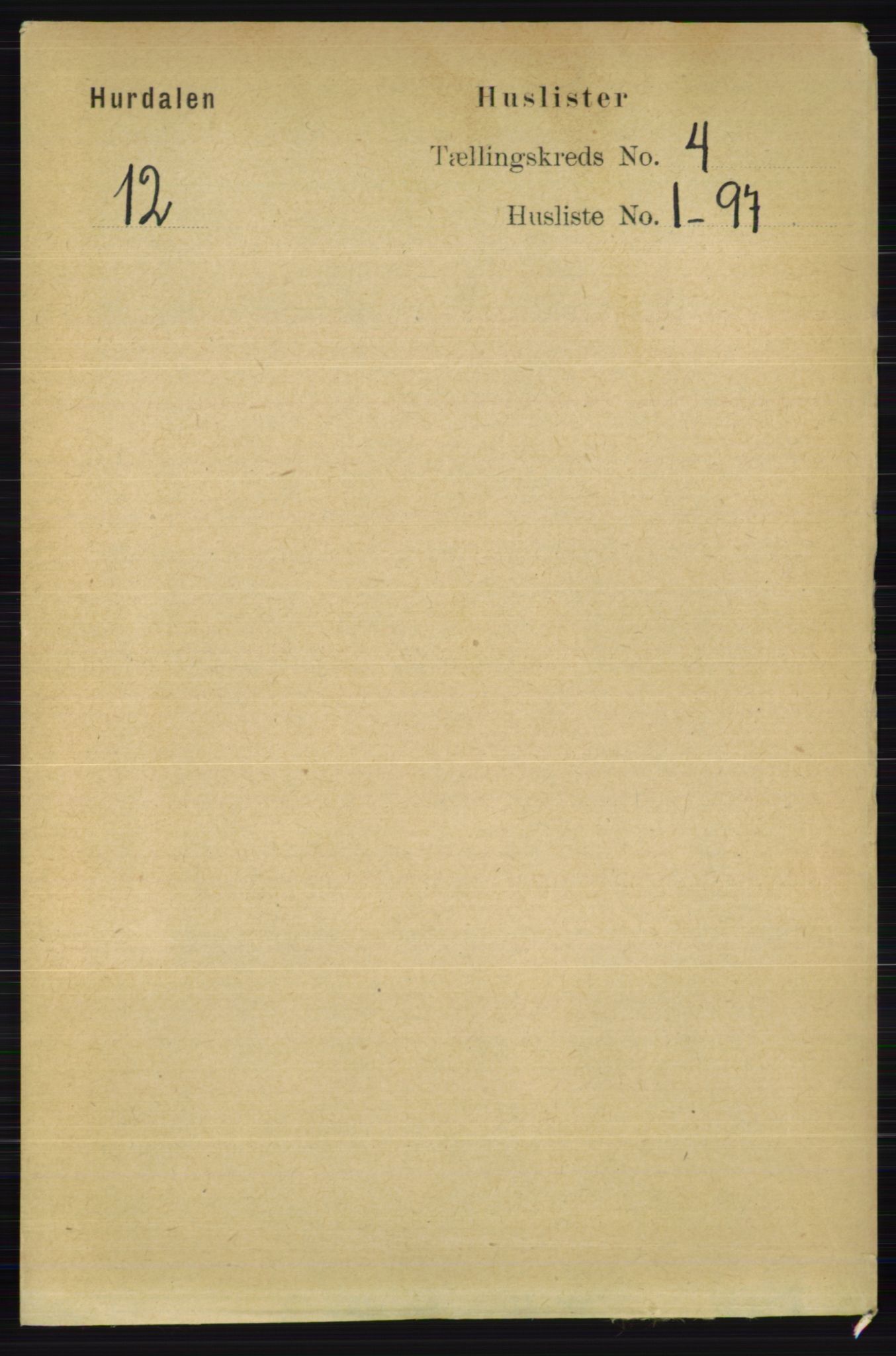 RA, 1891 census for 0239 Hurdal, 1891, p. 1322