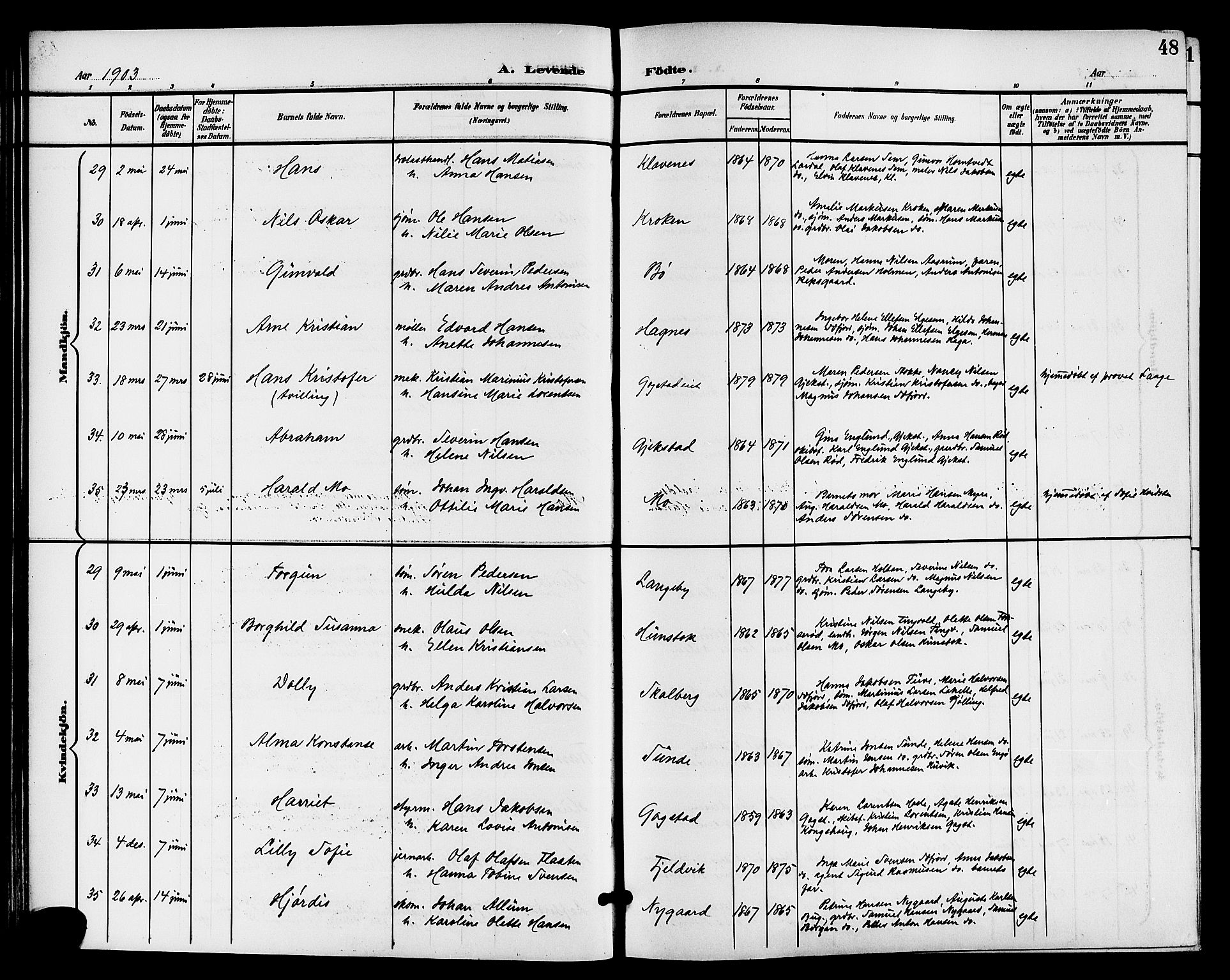 Sandar kirkebøker, AV/SAKO-A-243/G/Ga/L0002: Parish register (copy) no. 2, 1900-1915, p. 48