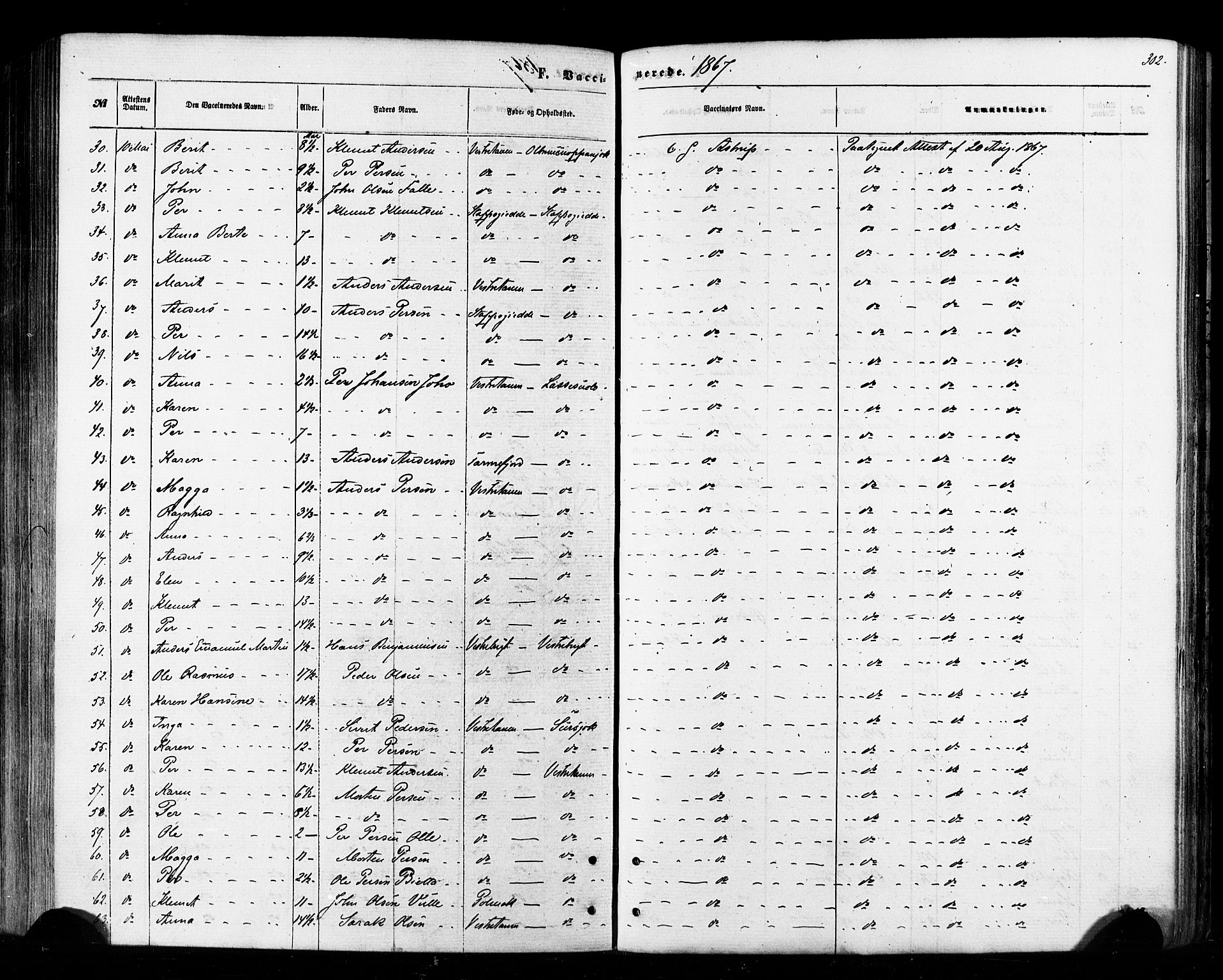 Tana sokneprestkontor, AV/SATØ-S-1334/H/Ha/L0002kirke: Parish register (official) no. 2 /1, 1861-1877, p. 302