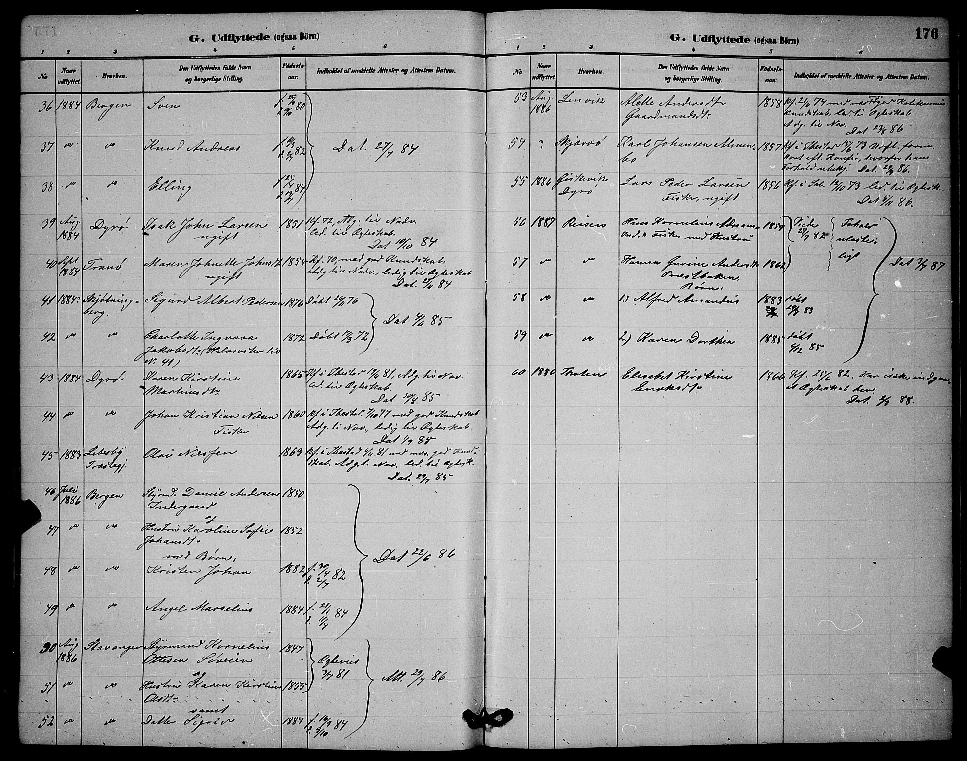 Ibestad sokneprestembete, AV/SATØ-S-0077/H/Ha/Hab/L0014klokker: Parish register (copy) no. 14, 1880-1887, p. 176