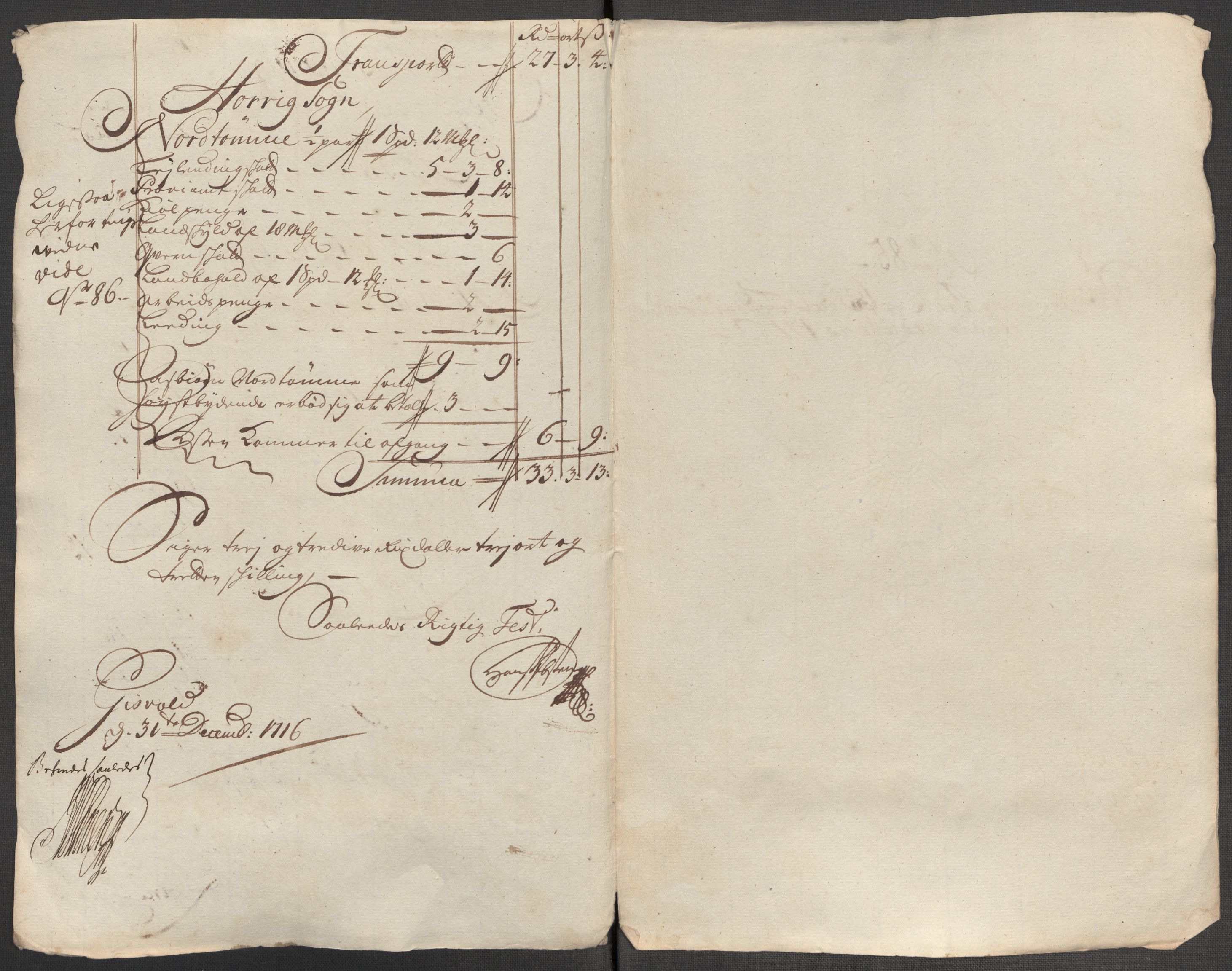 Rentekammeret inntil 1814, Reviderte regnskaper, Fogderegnskap, AV/RA-EA-4092/R60/L3968: Fogderegnskap Orkdal og Gauldal, 1716, p. 223