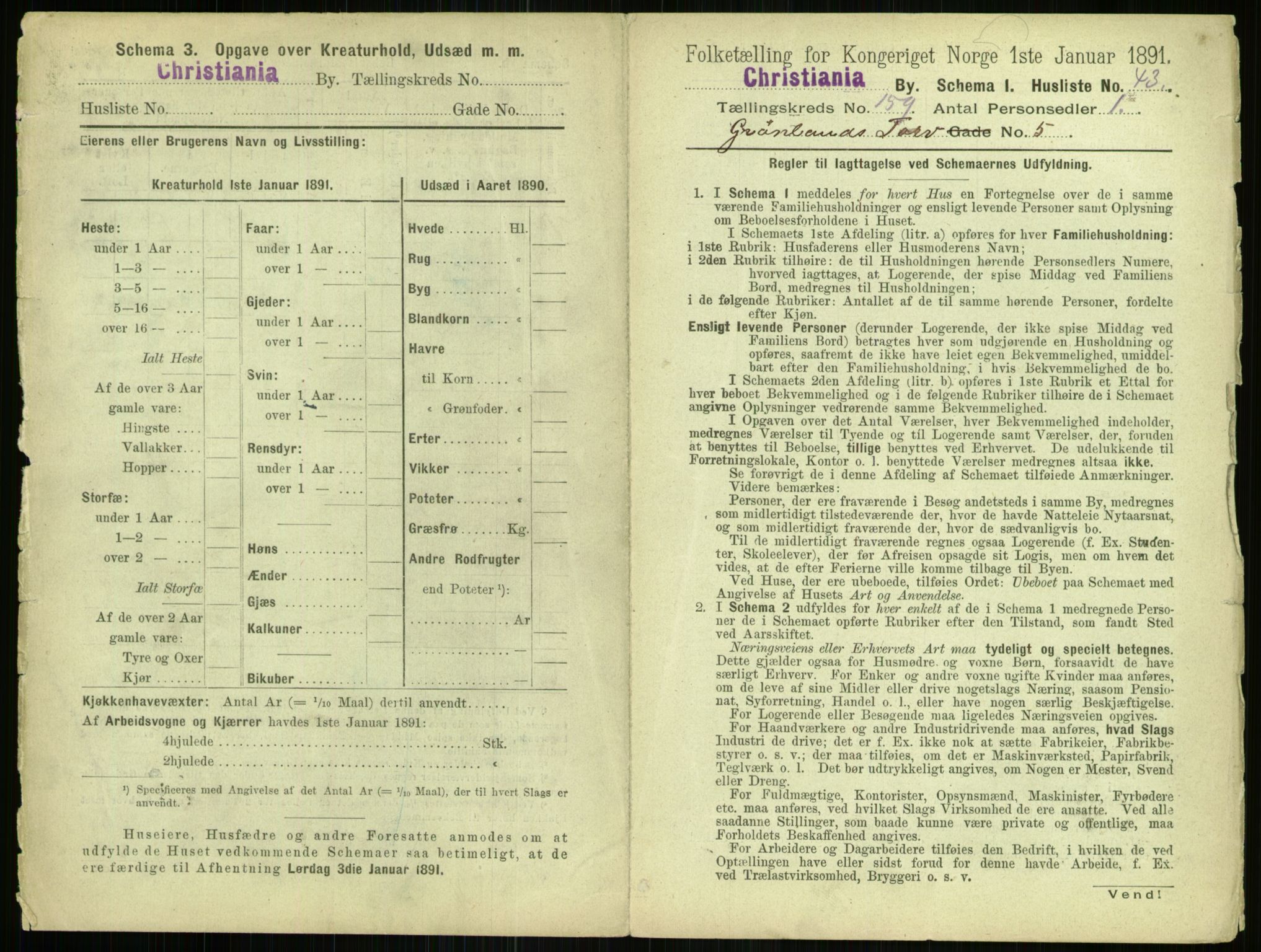 RA, 1891 census for 0301 Kristiania, 1891, p. 90060