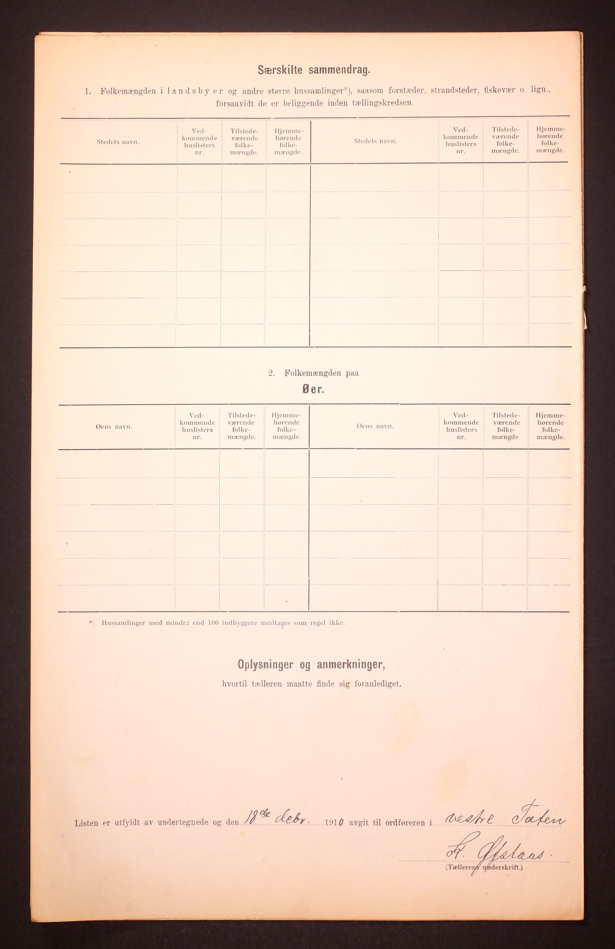 RA, 1910 census for Vestre Toten, 1910, p. 32