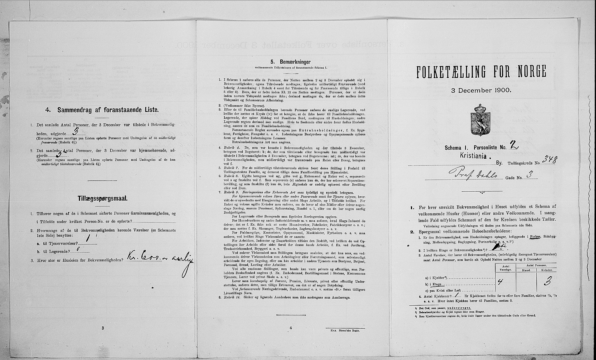 SAO, 1900 census for Kristiania, 1900, p. 73160