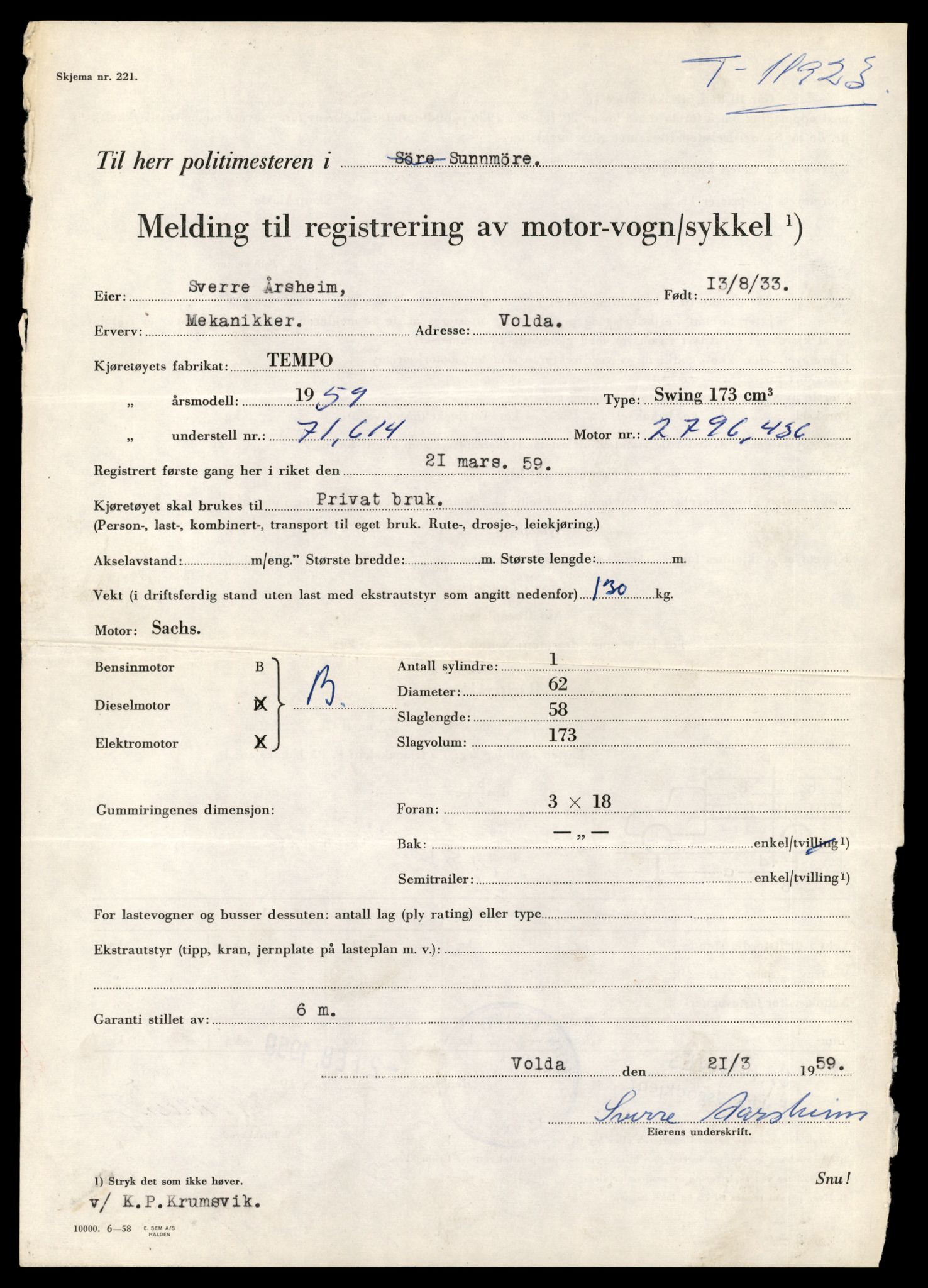 Møre og Romsdal vegkontor - Ålesund trafikkstasjon, AV/SAT-A-4099/F/Fe/L0031: Registreringskort for kjøretøy T 11800 - T 11996, 1927-1998, p. 2161