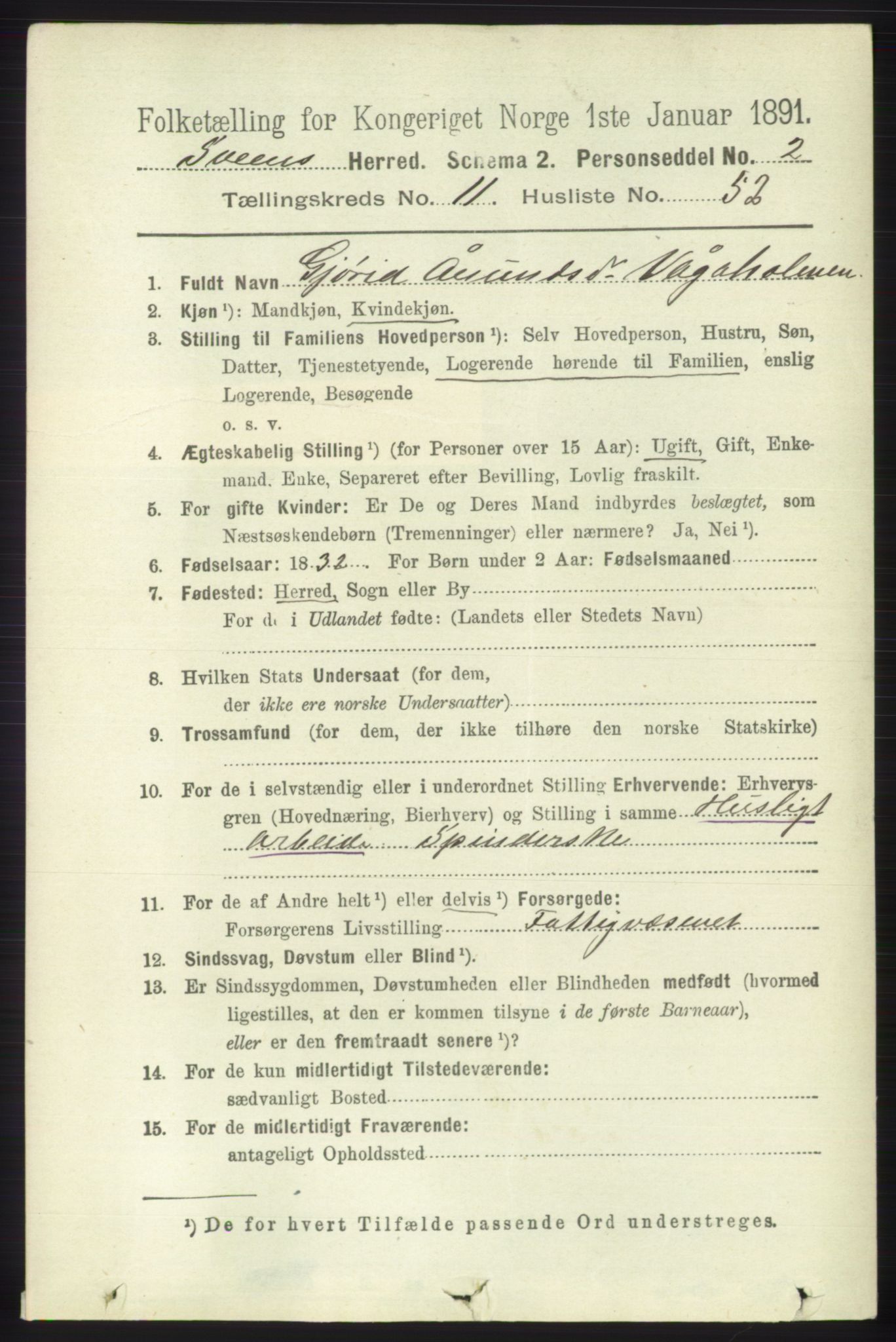 RA, 1891 census for 1216 Sveio, 1891, p. 3390