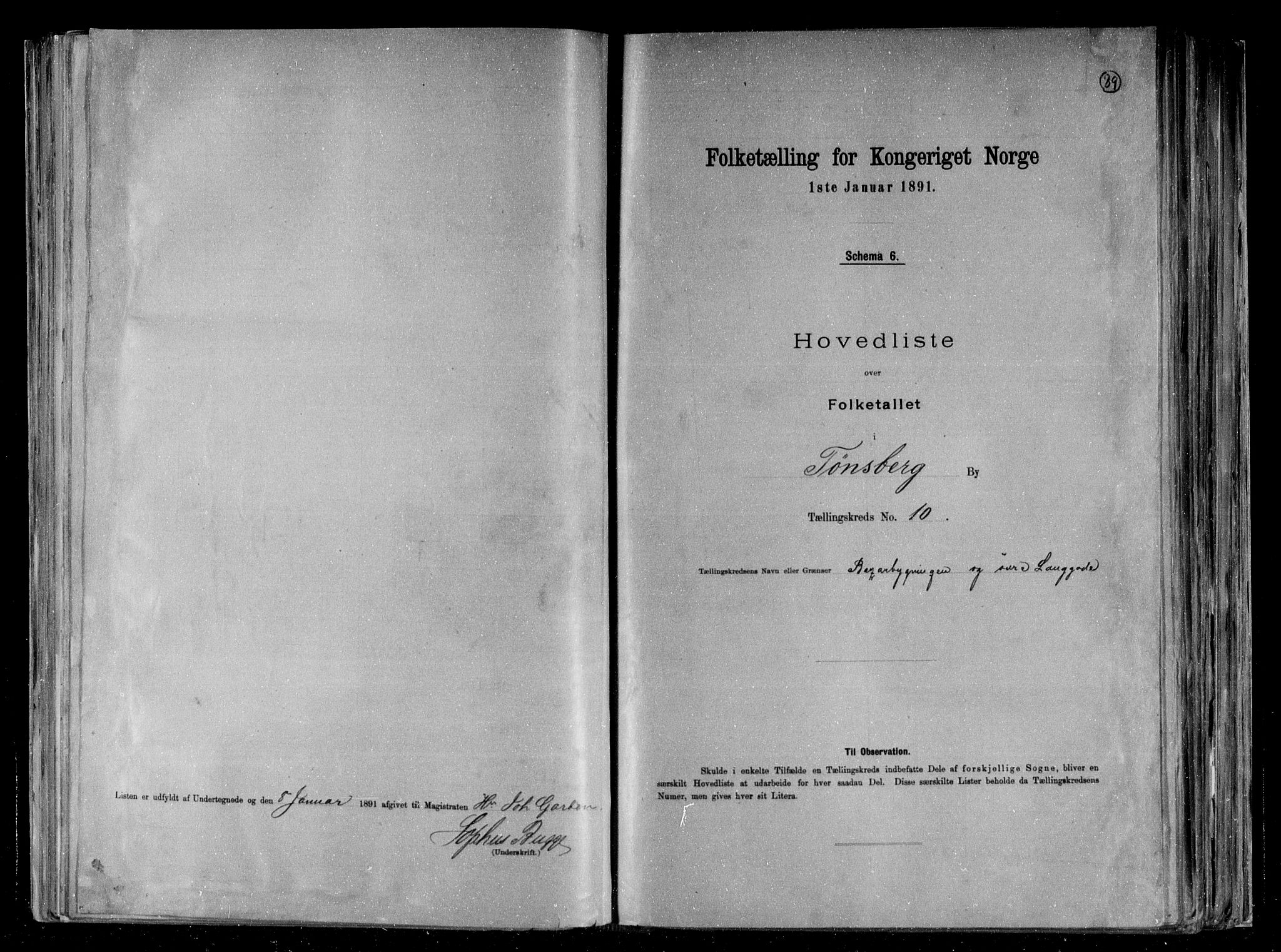 RA, 1891 census for 0705 Tønsberg, 1891, p. 23