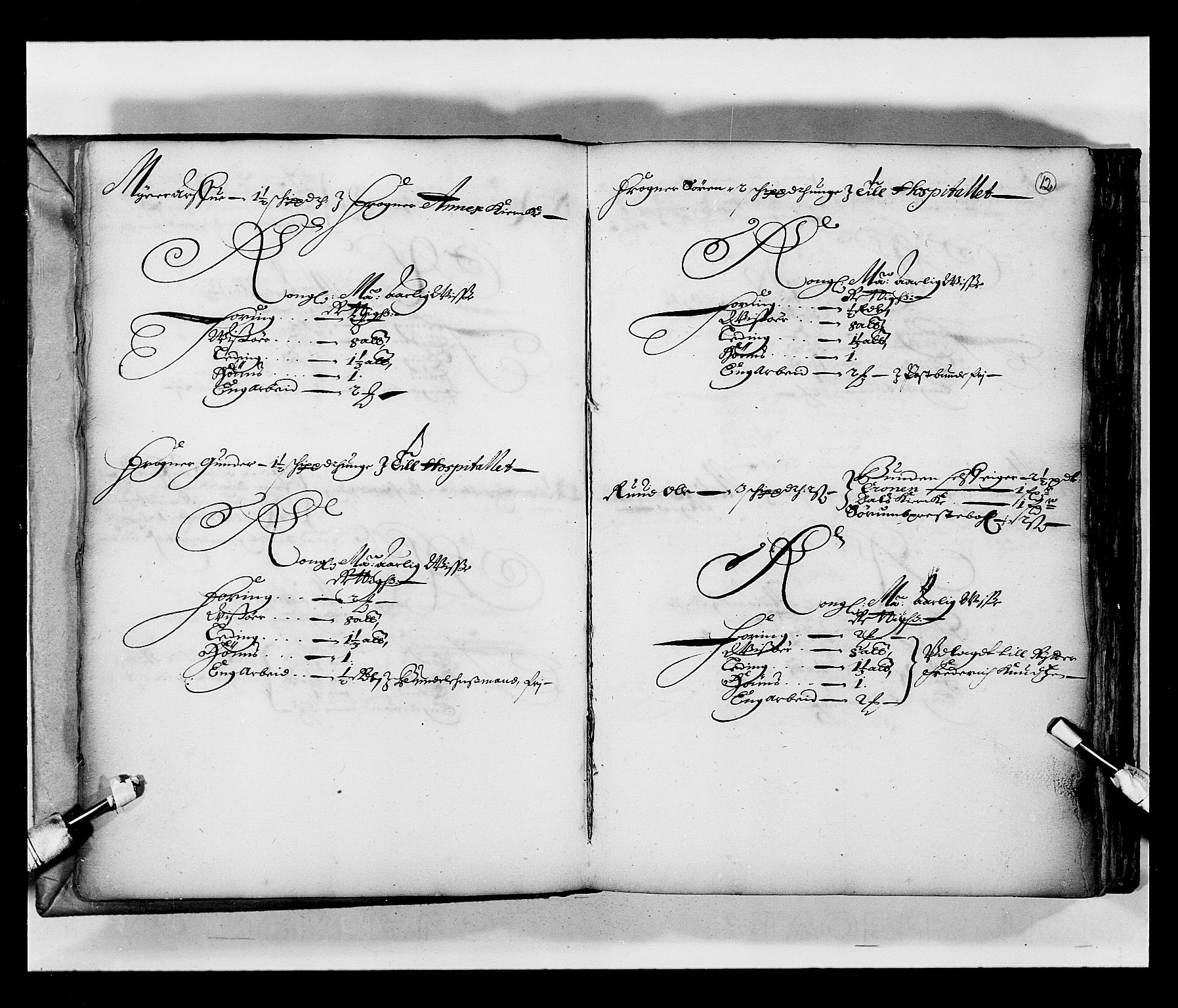 Stattholderembetet 1572-1771, AV/RA-EA-2870/Ek/L0033a/0001: Jordebøker 1662-1720: / Matrikkel for Nedre Romerike, 1670, p. 11b-12a