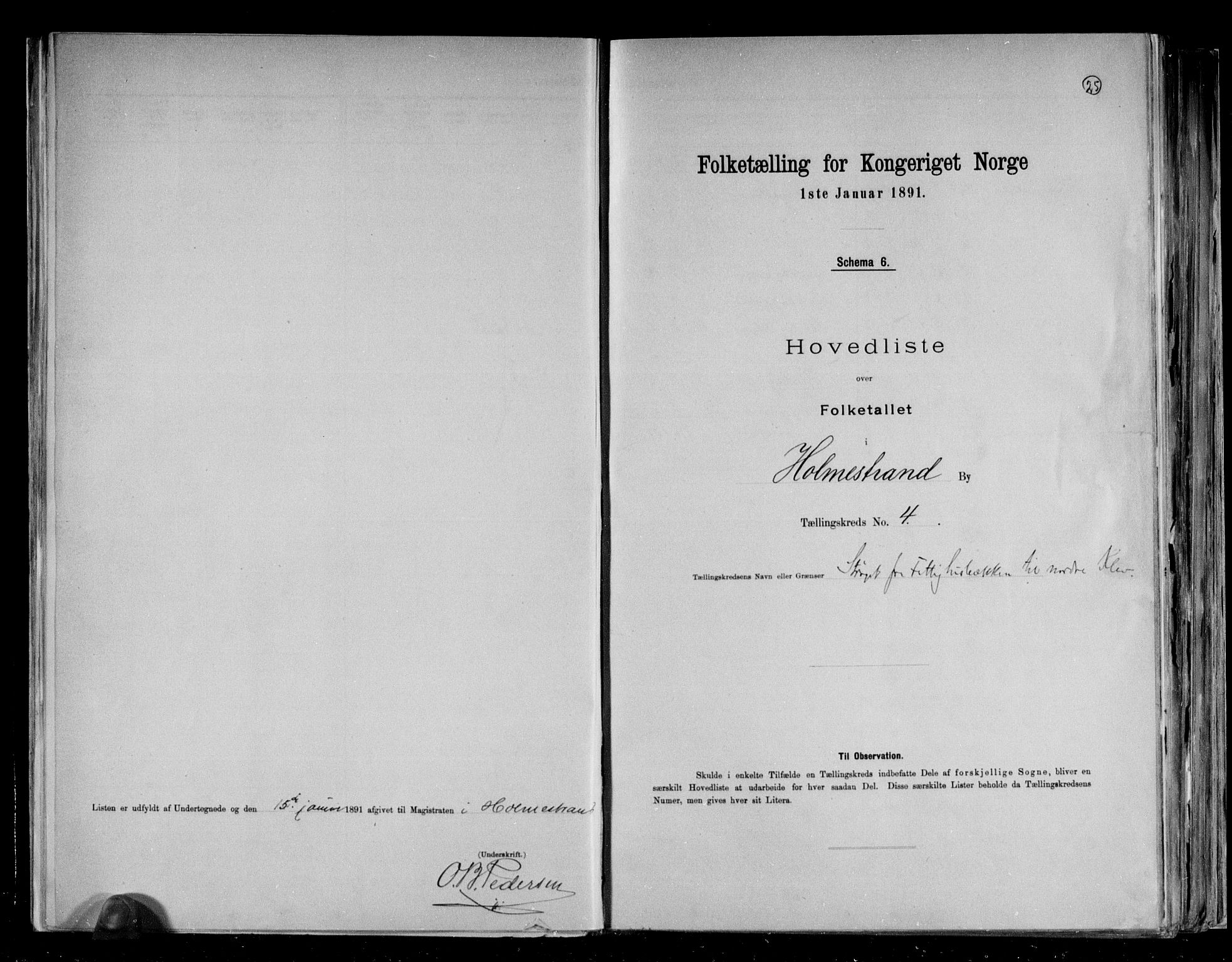 RA, 1891 census for 0702 Holmestrand, 1891, p. 11