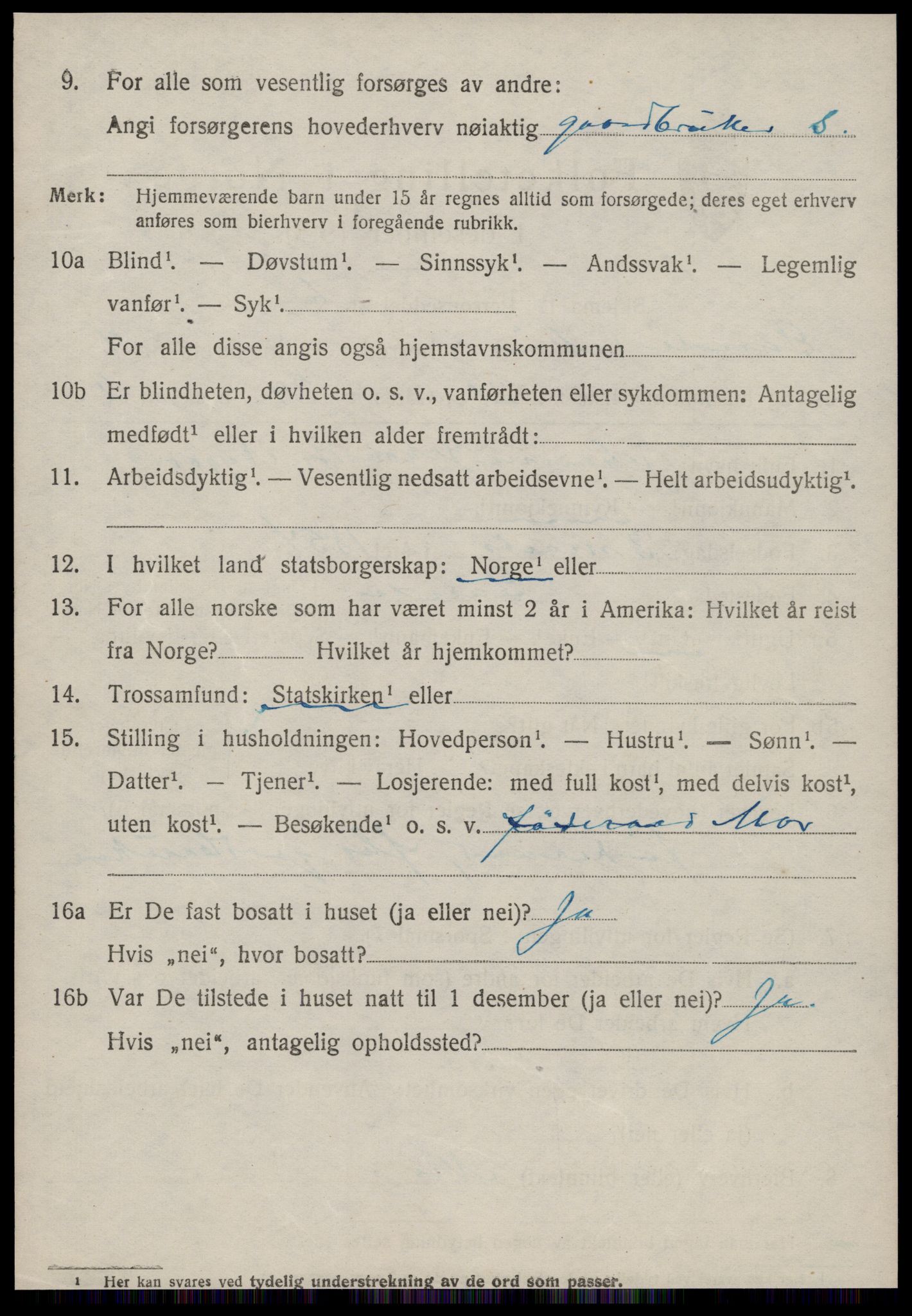 SAT, 1920 census for Sande (MR), 1920, p. 3241