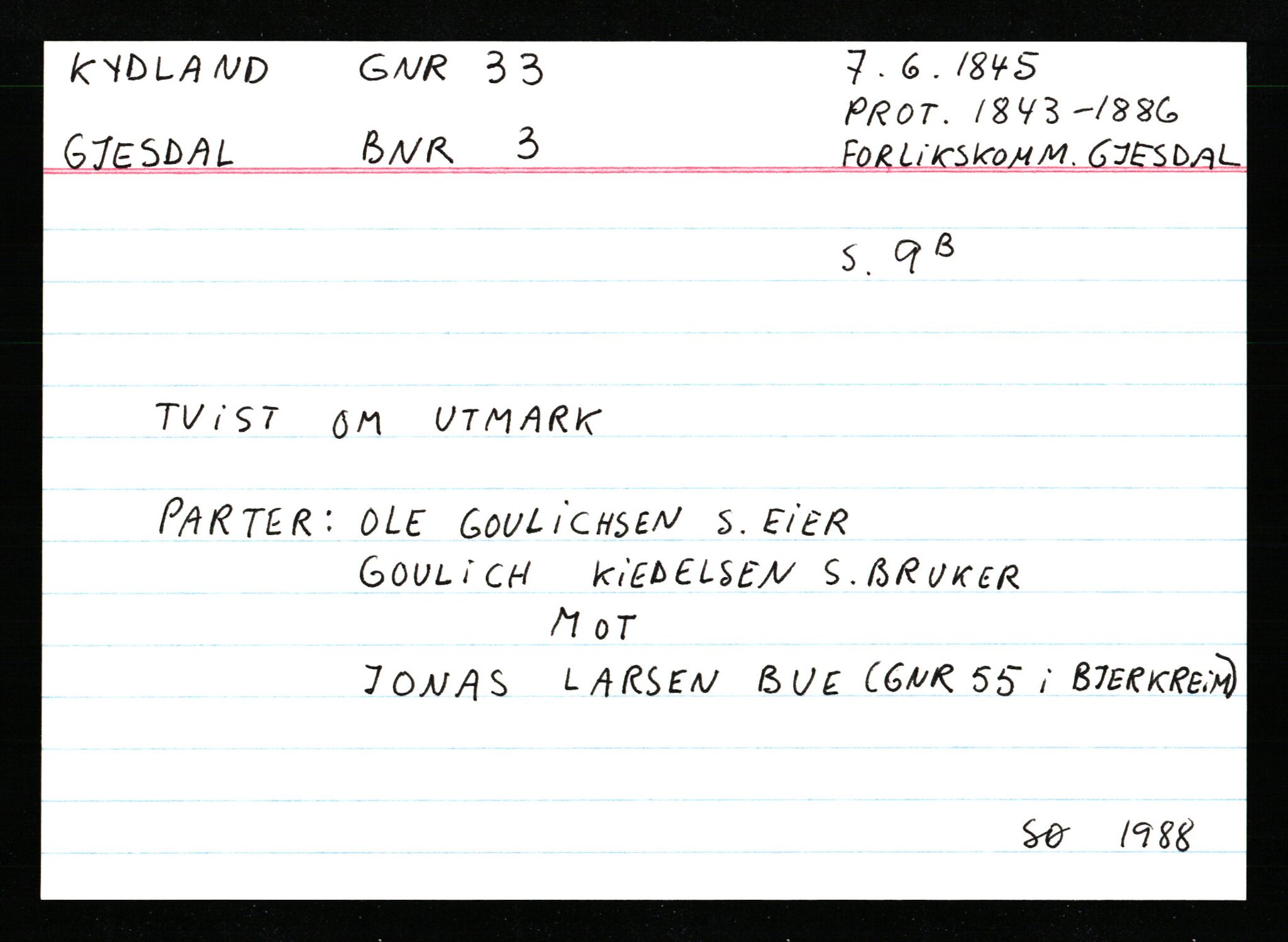 Statsarkivet i Stavanger, AV/SAST-A-101971/03/Y/Ym/L0033: Åstedskort sortert etter gårdsnavn: Kvelland - Lagestranden, 1600-1950, p. 340