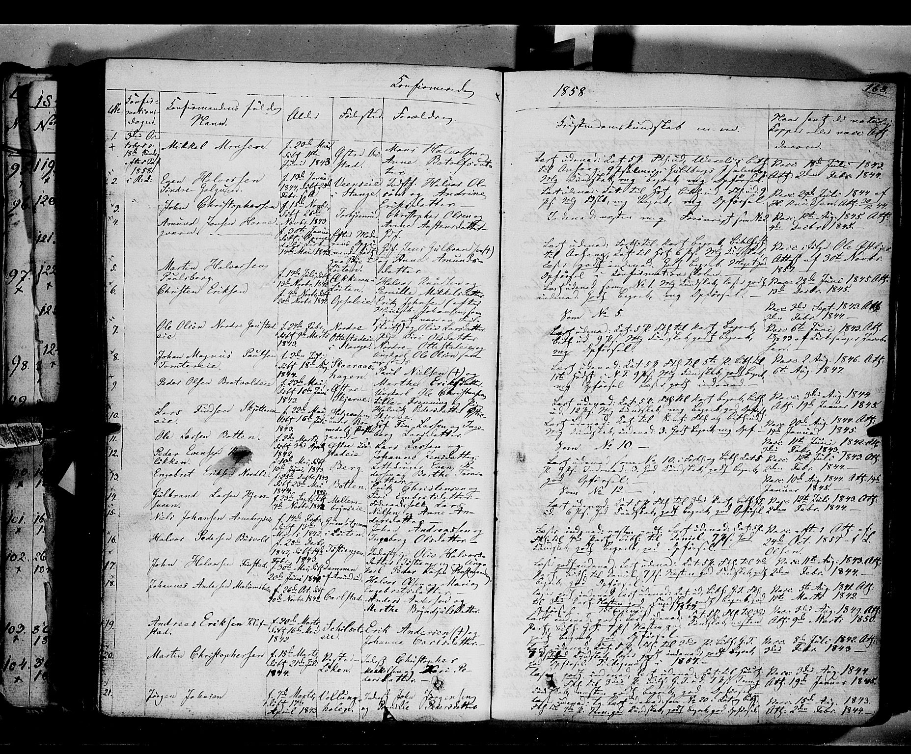 Romedal prestekontor, SAH/PREST-004/K/L0004: Parish register (official) no. 4, 1847-1861, p. 168