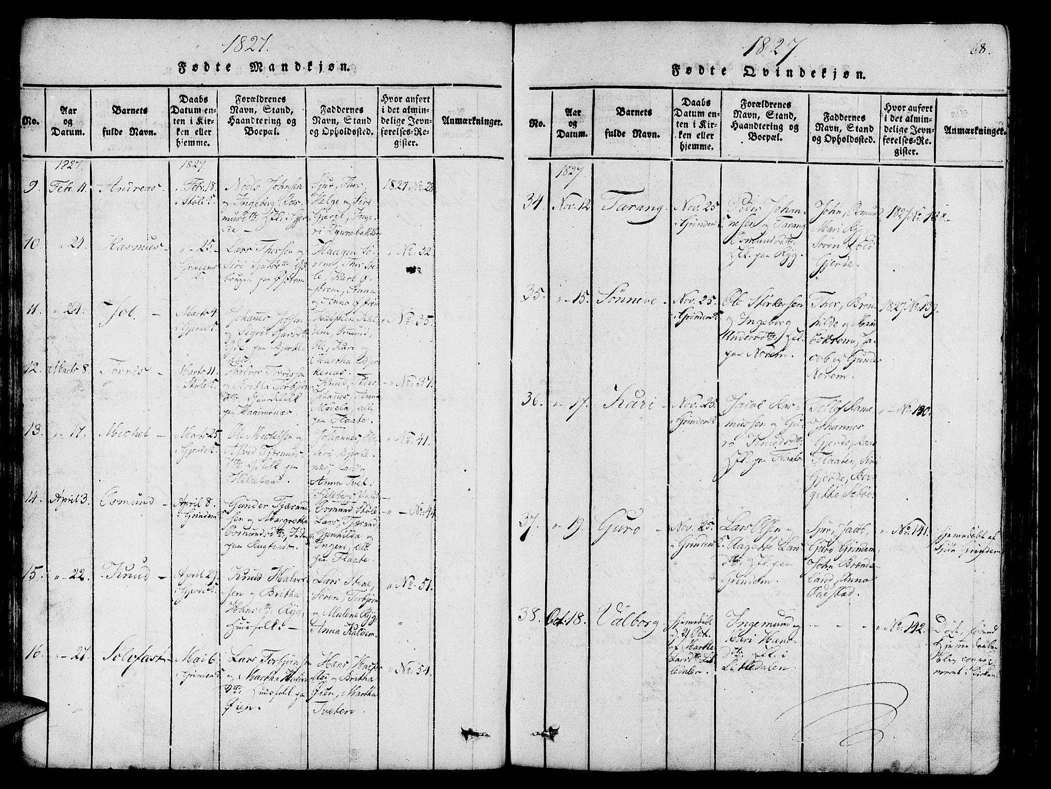 Etne sokneprestembete, AV/SAB-A-75001/H/Haa: Parish register (official) no. A 6, 1815-1831, p. 68