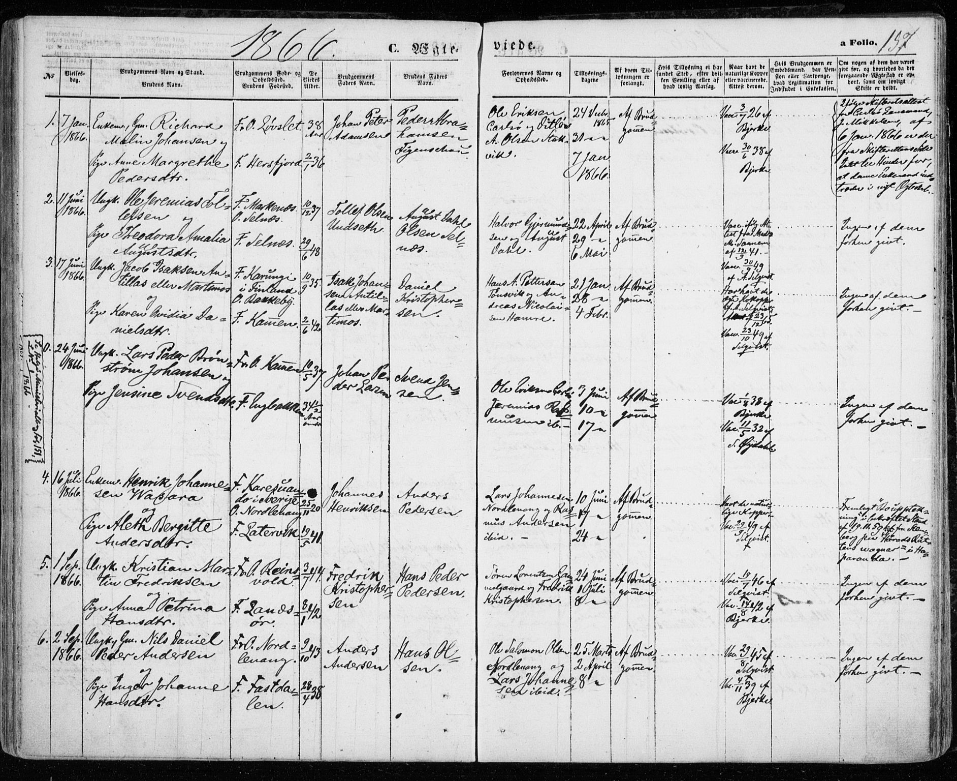 Karlsøy sokneprestembete, SATØ/S-1299/H/Ha/Haa/L0004kirke: Parish register (official) no. 4, 1861-1871, p. 157