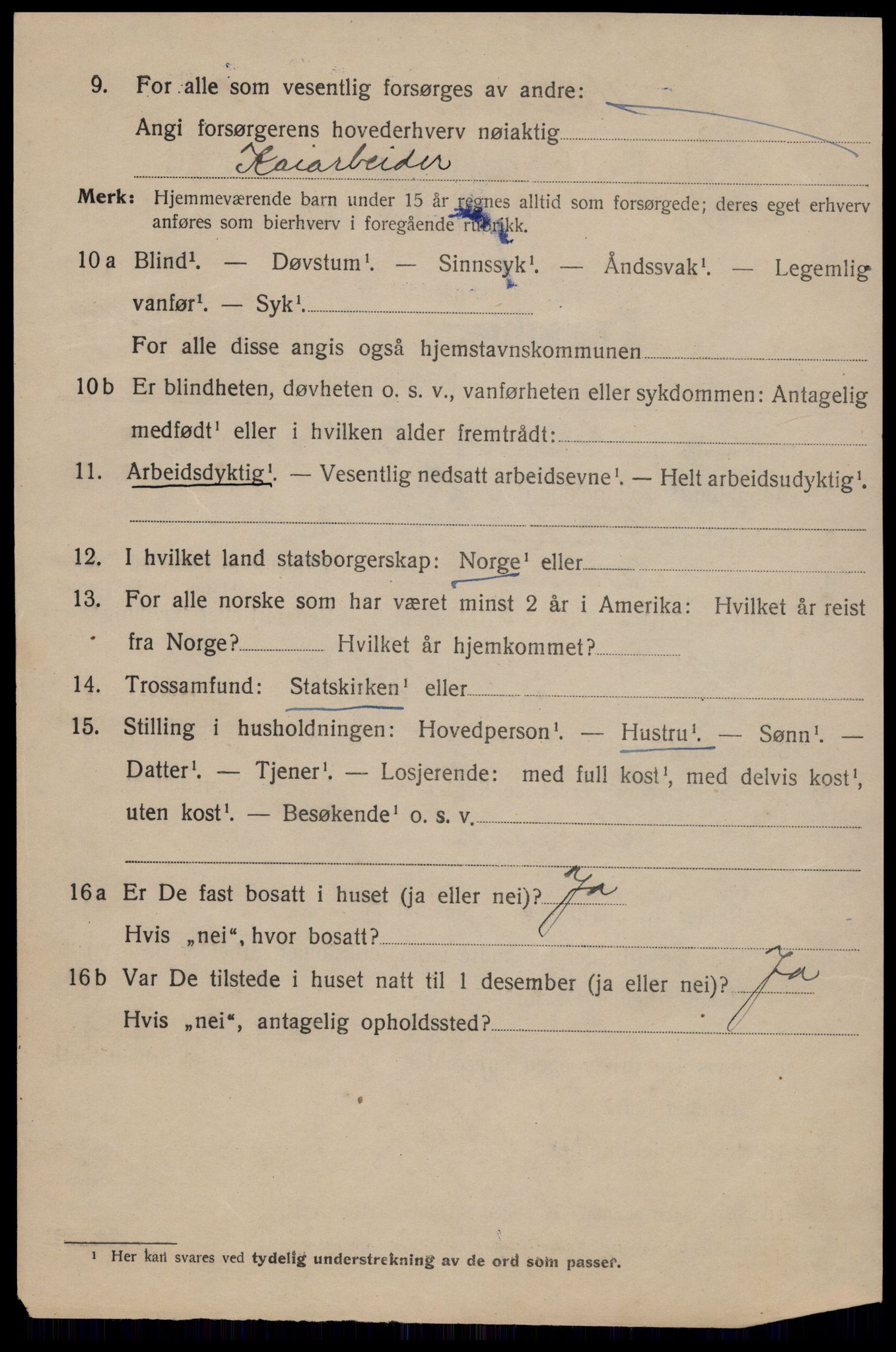 SAT, 1920 census for Trondheim, 1920, p. 102391