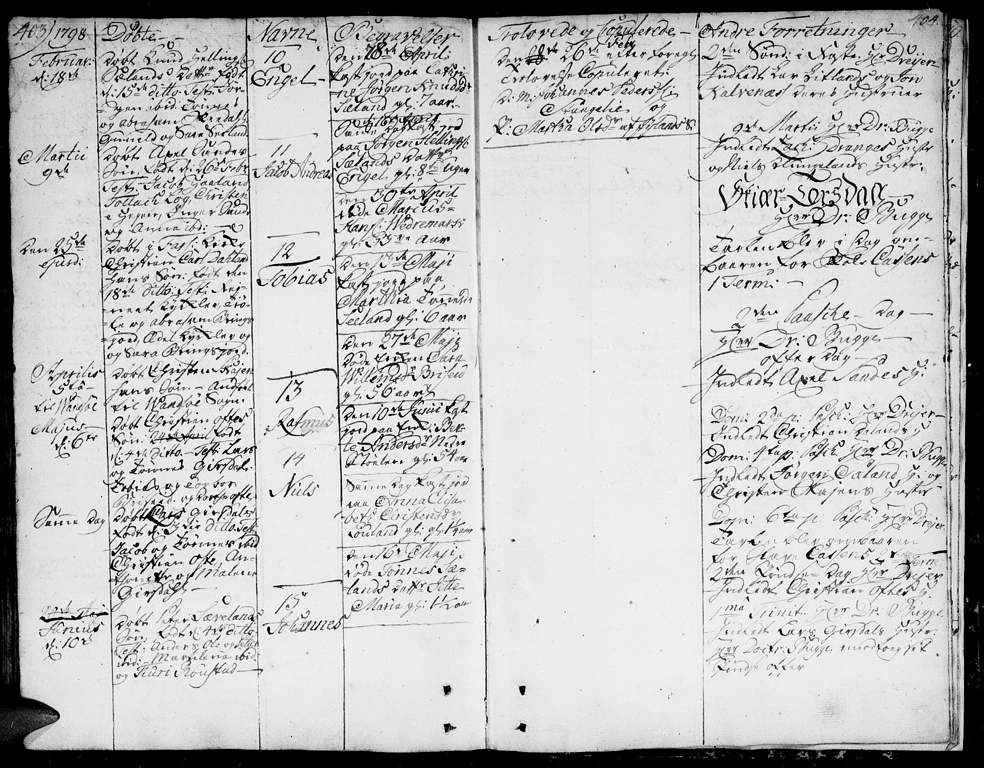 Herad sokneprestkontor, AV/SAK-1111-0018/F/Fa/Faa/L0001: Parish register (official) no. A 1 /1, 1768-1799, p. 403-404