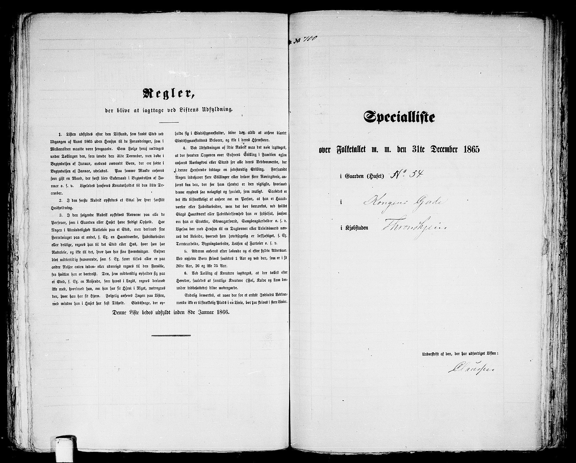 RA, 1865 census for Trondheim, 1865, p. 1449