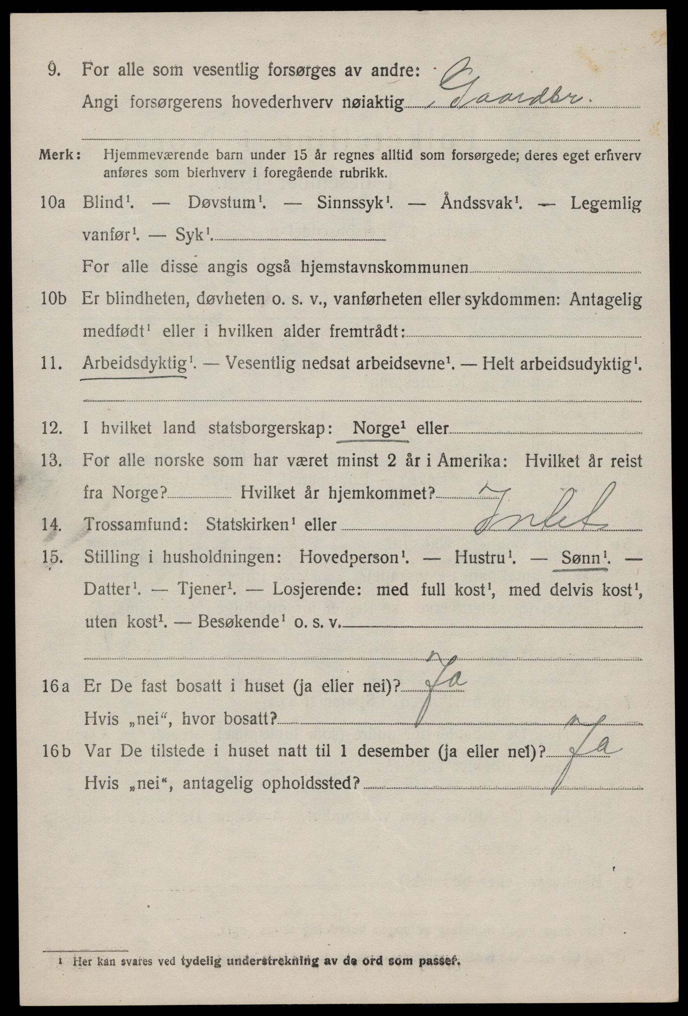 SAKO, 1920 census for Hjartdal, 1920, p. 1837