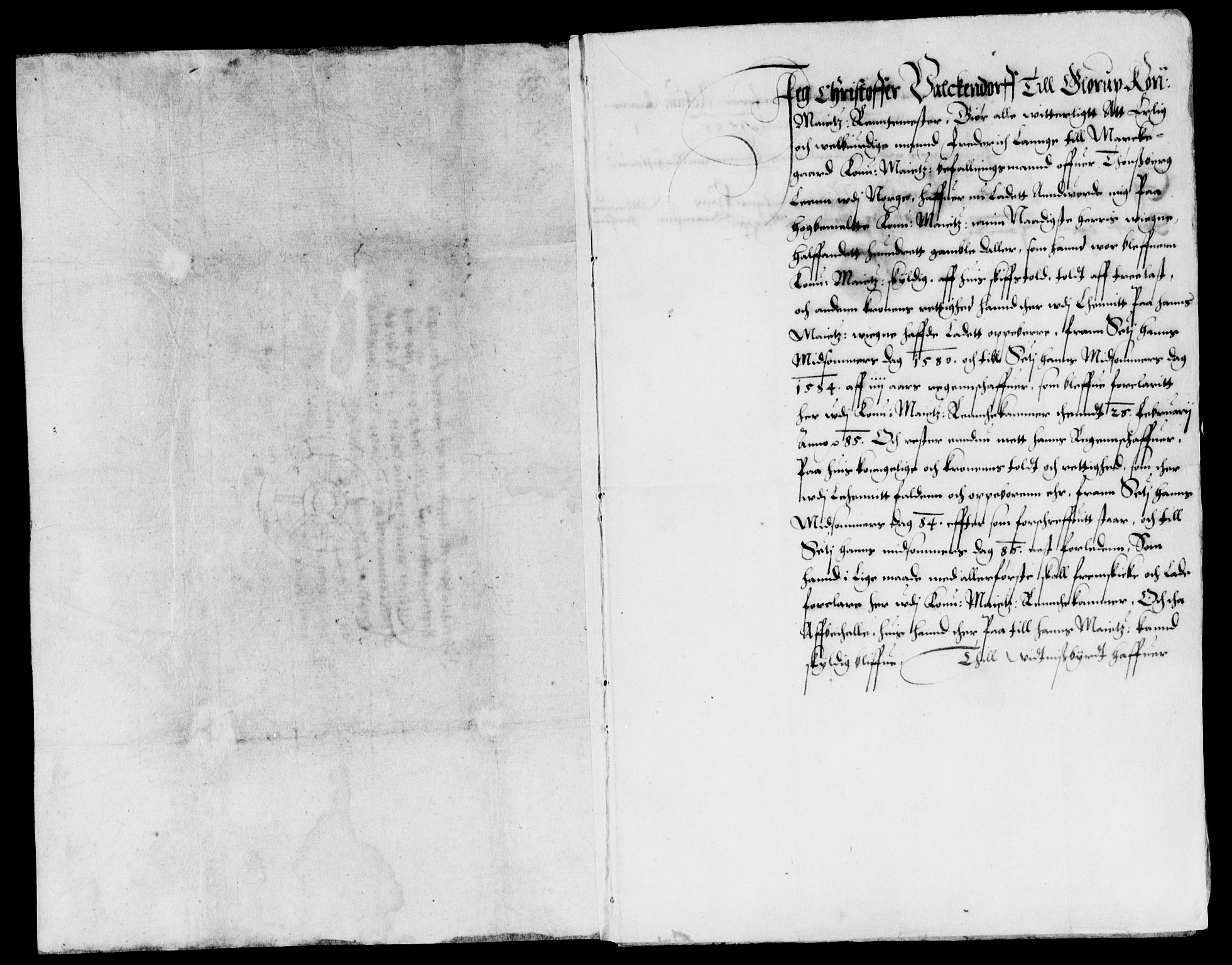 Rentekammeret inntil 1814, Reviderte regnskaper, Lensregnskaper, AV/RA-EA-5023/R/Rb/Rbo/L0001: Tønsberg len, 1584-1612