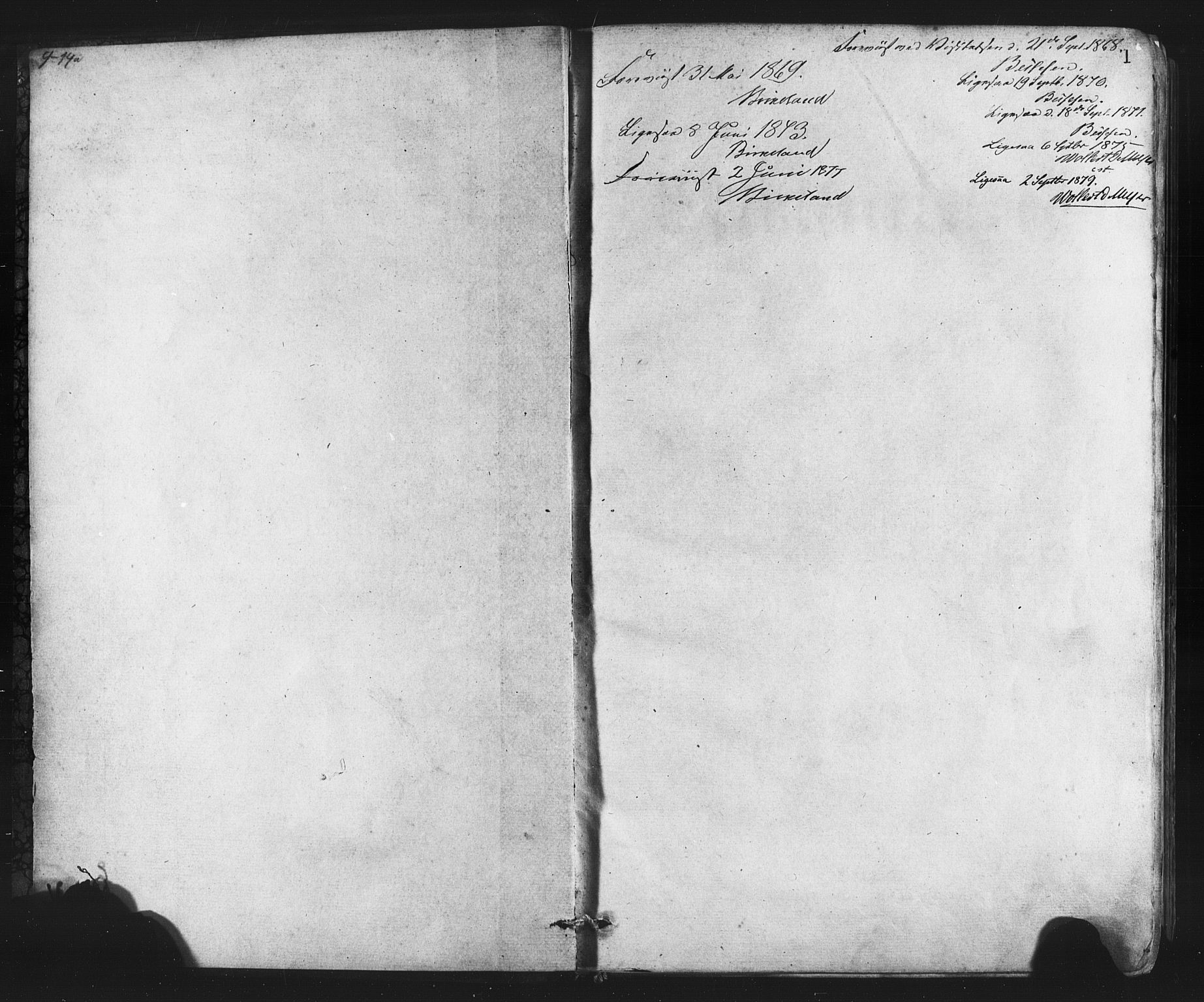 Fjelberg sokneprestembete, AV/SAB-A-75201/H/Haa: Parish register (official) no. A 8, 1866-1879, p. 1