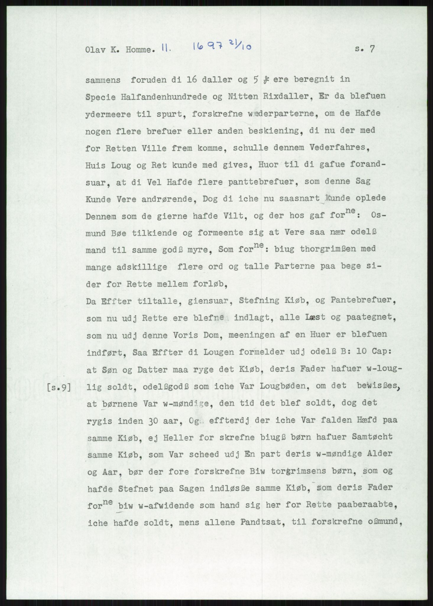 Samlinger til kildeutgivelse, Diplomavskriftsamlingen, AV/RA-EA-4053/H/Ha, p. 2504