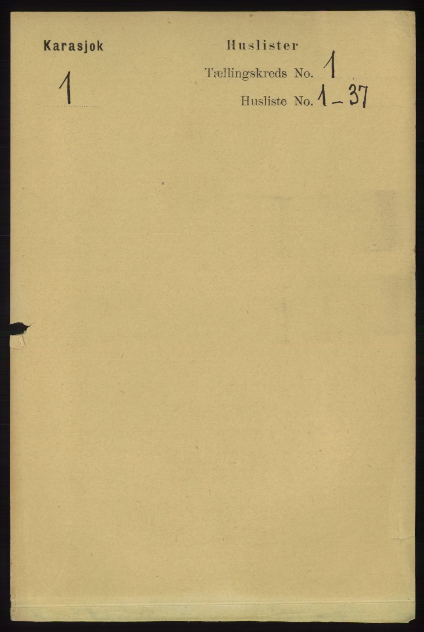 RA, 1891 census for 2021 Karasjok, 1891, p. 13