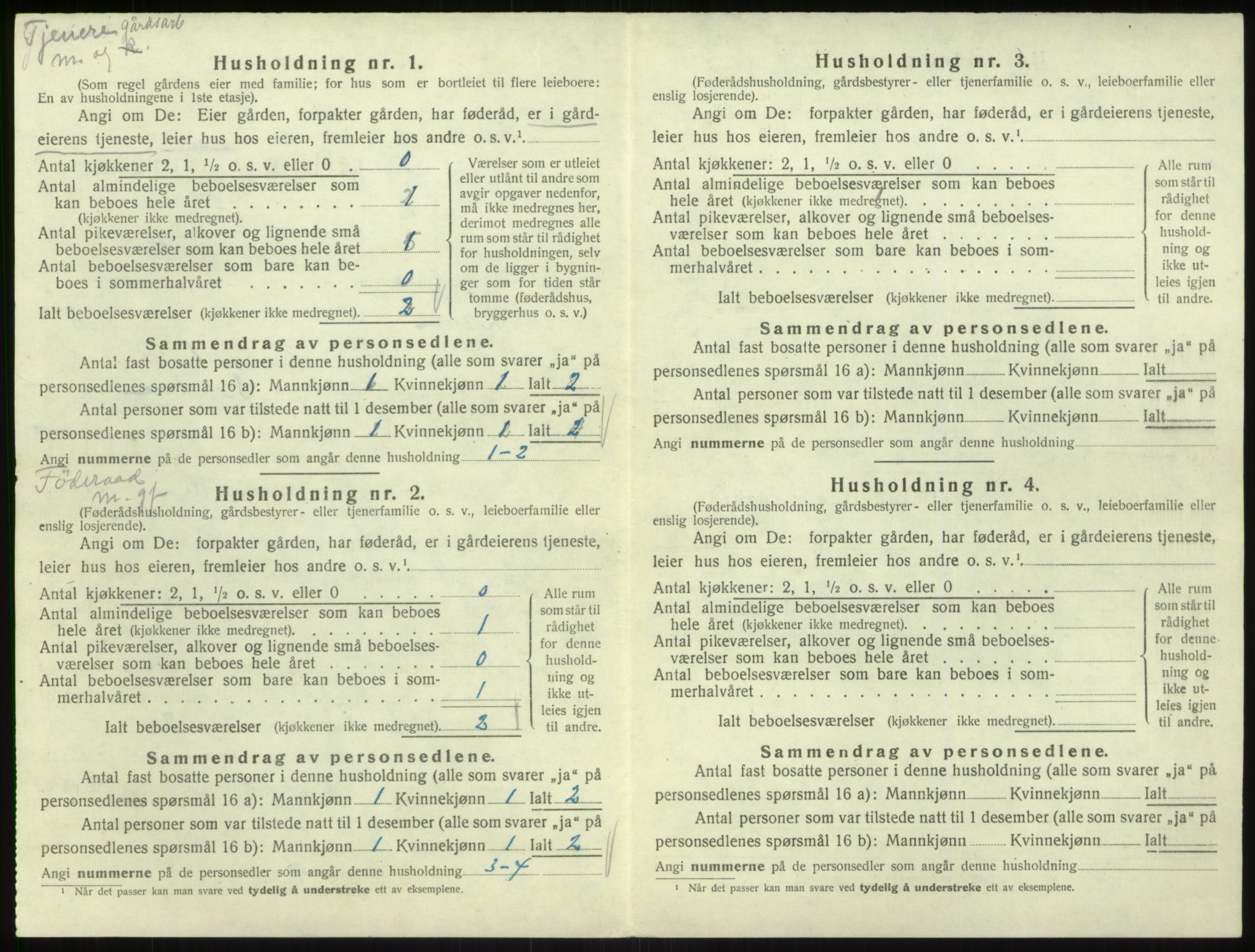 SAB, 1920 census for Lavik, 1920, p. 291