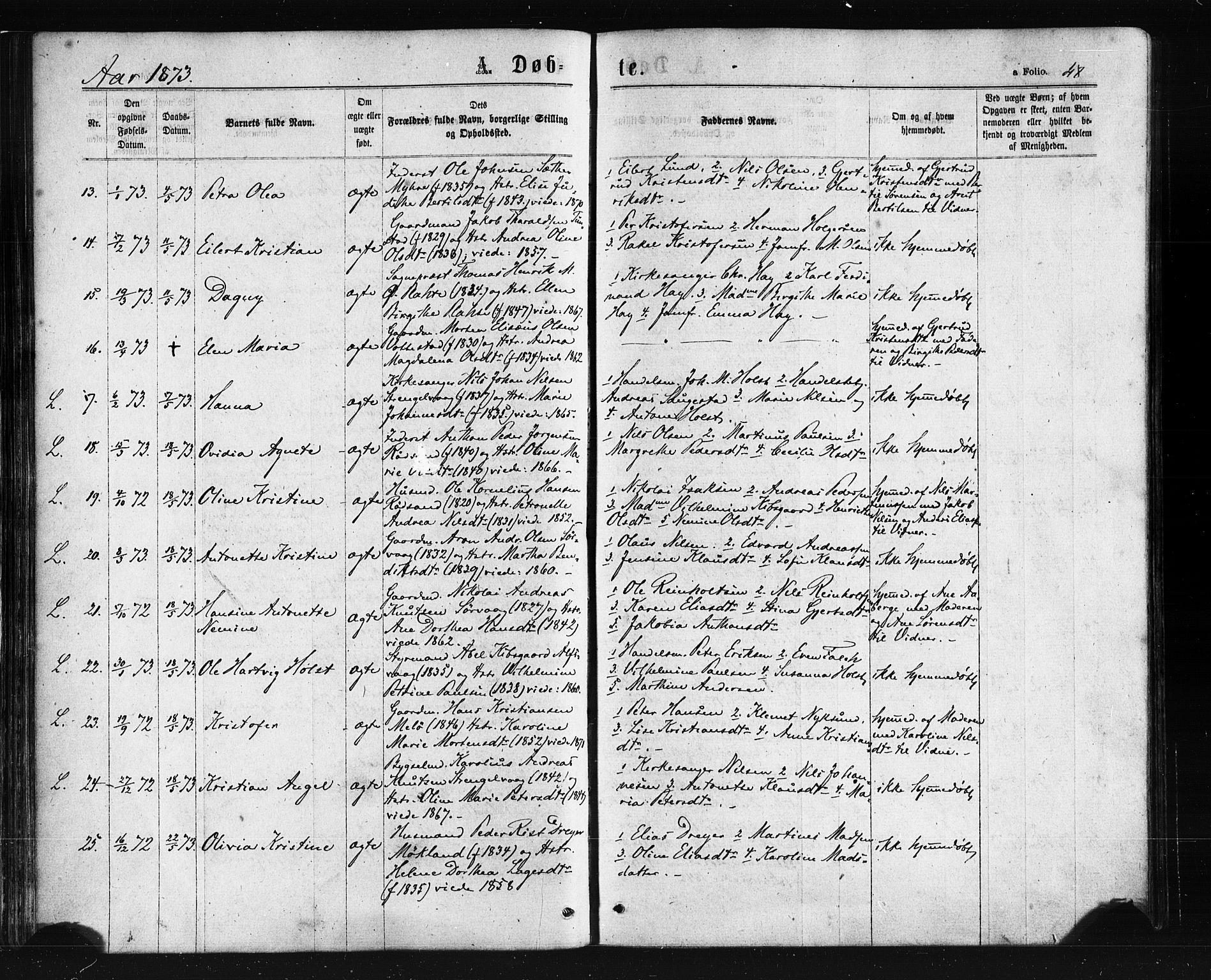 Ministerialprotokoller, klokkerbøker og fødselsregistre - Nordland, AV/SAT-A-1459/893/L1334: Parish register (official) no. 893A07, 1867-1877, p. 48