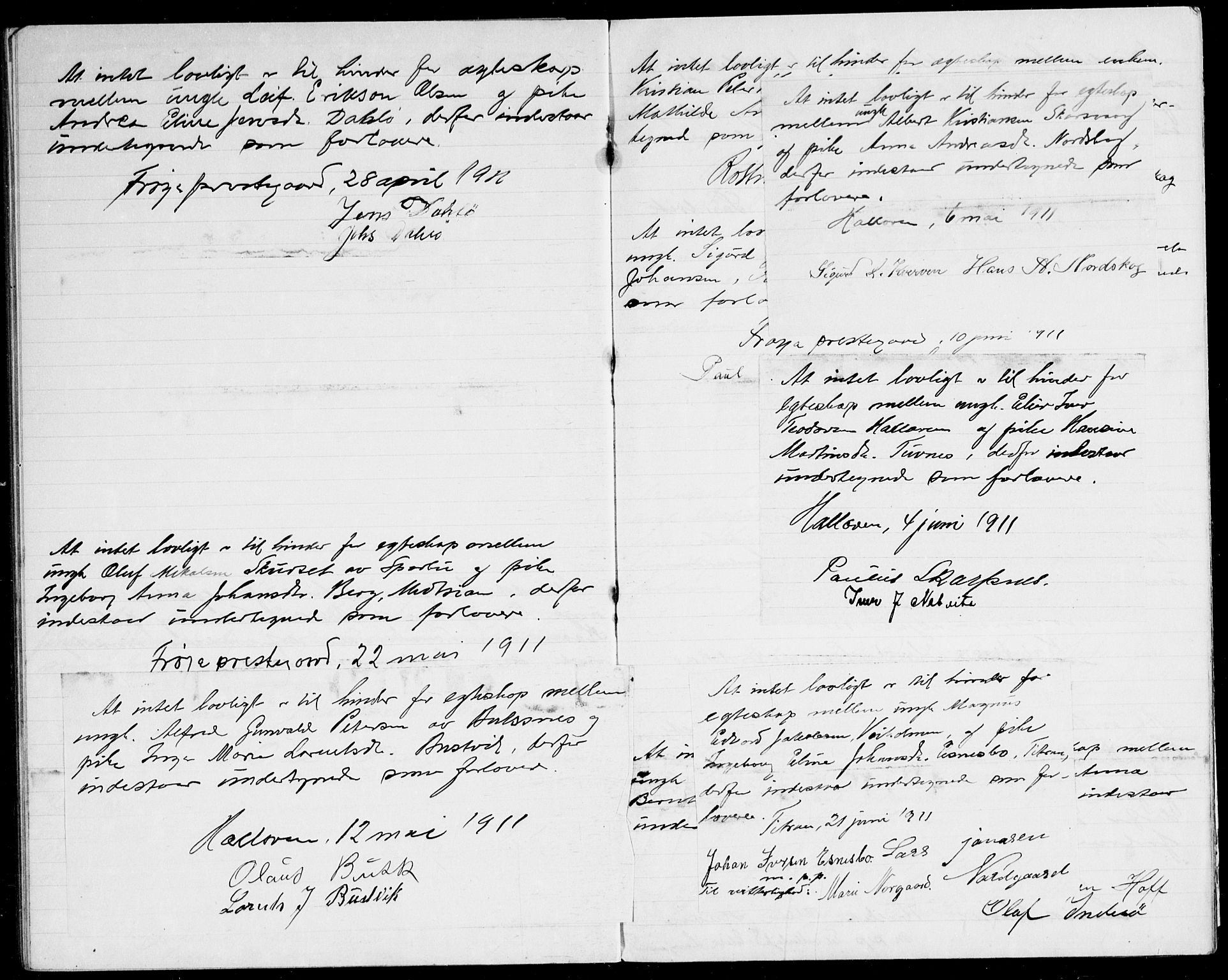 Frøya sokneprestkontor, AV/SAT-A-1116/1/I/I1/I1f: Banns register no. 640.I.1f.1, 1901-1917